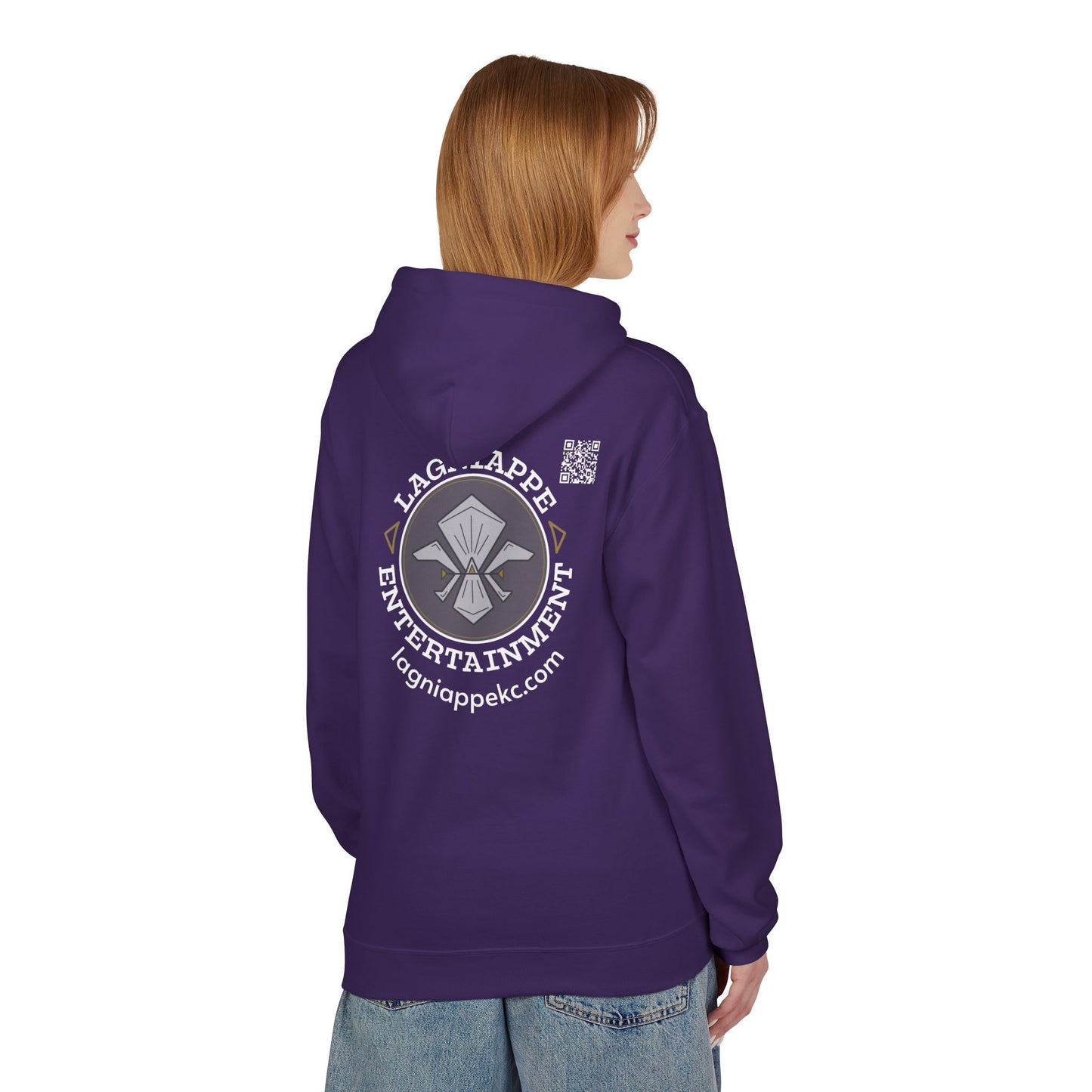 Lagniappe Entertainment Light Color Logo - Unisex Hoodie with Lagniappe Entertainment Design, Casual Streetwear, Gift for Music Lovers, Comfortable Layer, Festival Essential