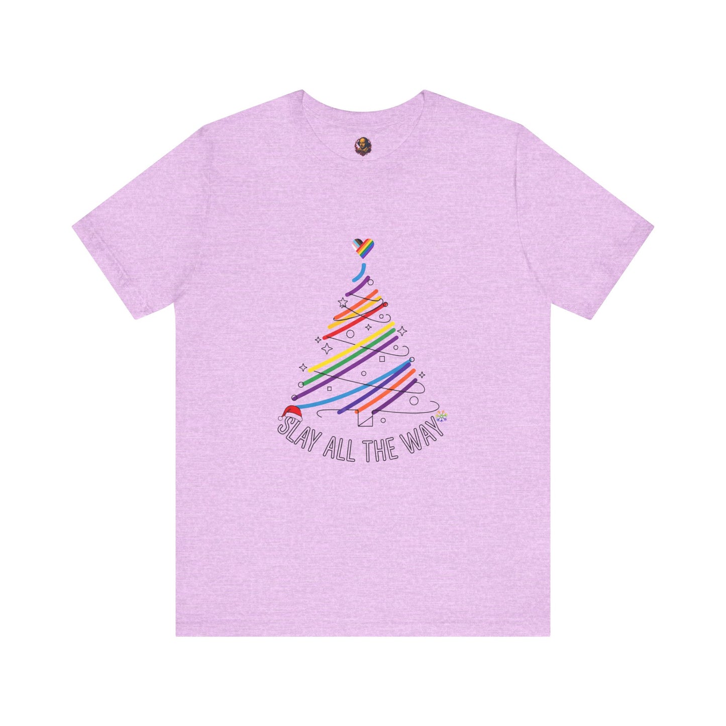 Slay All The Way Rainbow Christmas Unisex Tee