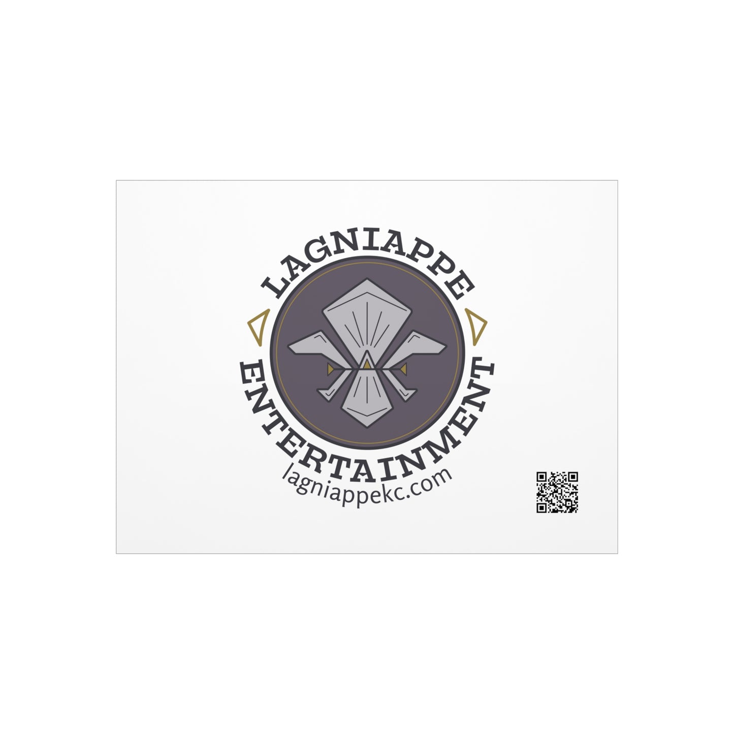 Lagniappe Entertainment Dark Color Logo Foam Board