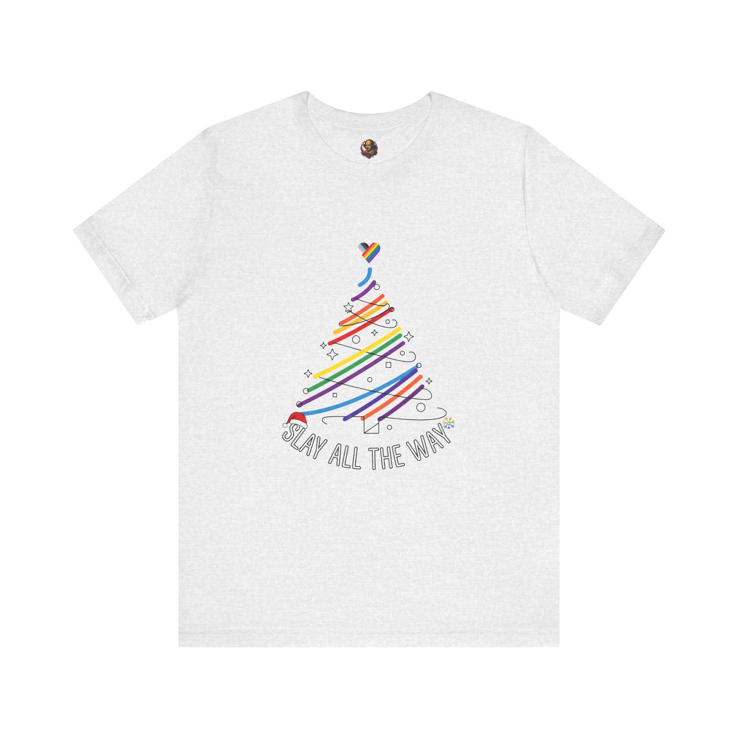 Slay All The Way Rainbow Christmas Unisex Tee