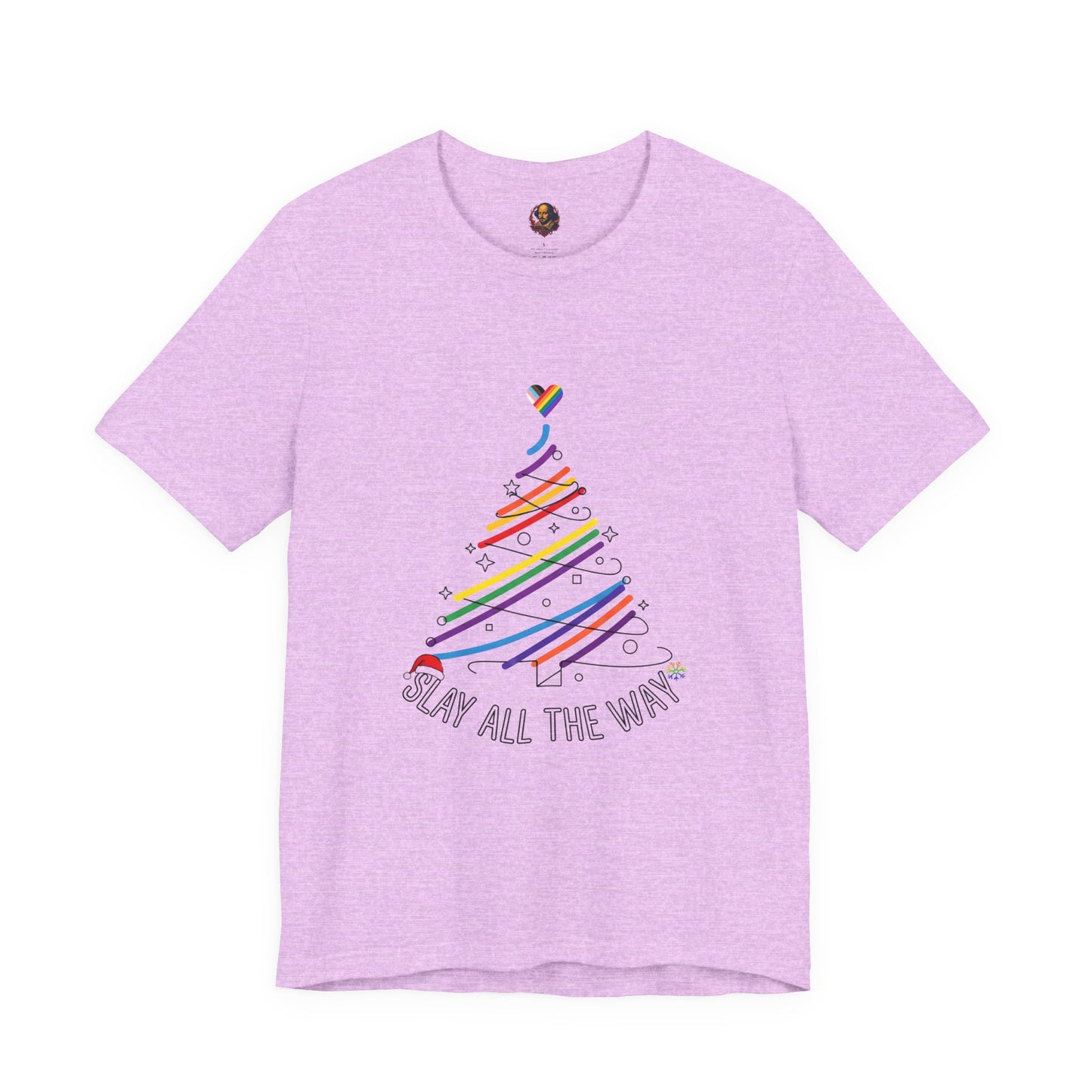 Slay All The Way Rainbow Christmas Unisex Tee