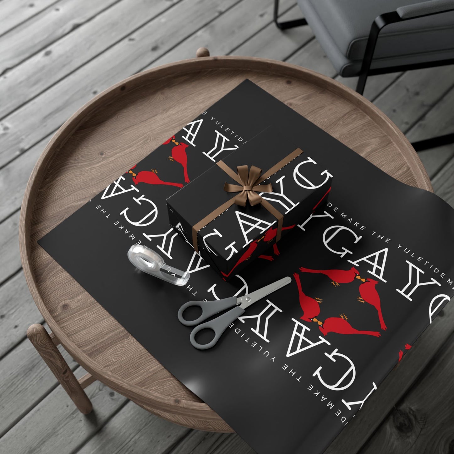 Make the Yuletide Gay Gift Wrap Paper