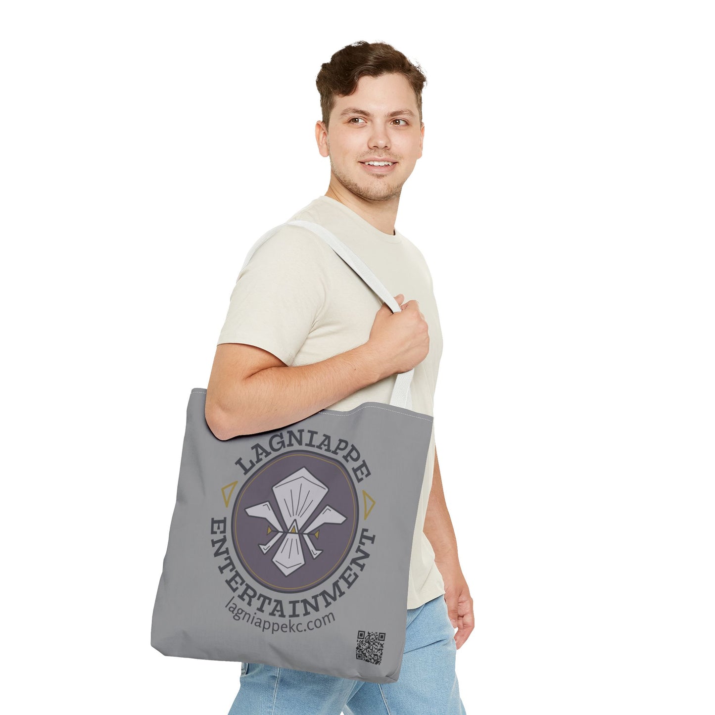 Lagniappe Entertainment Dark Color Logo Tote Bag