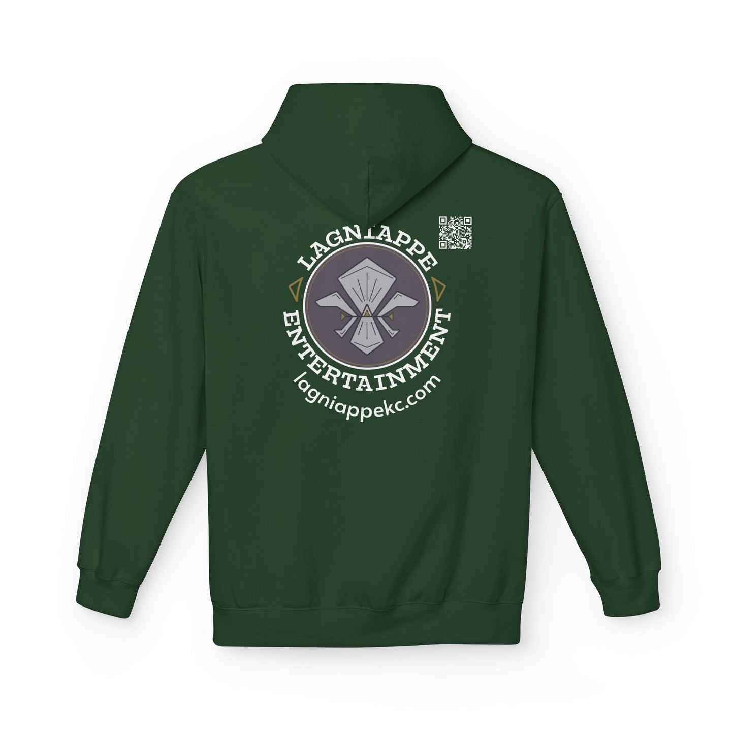 Lagniappe Entertainment Light Color Logo - Unisex Hoodie with Lagniappe Entertainment Design, Casual Streetwear, Gift for Music Lovers, Comfortable Layer, Festival Essential