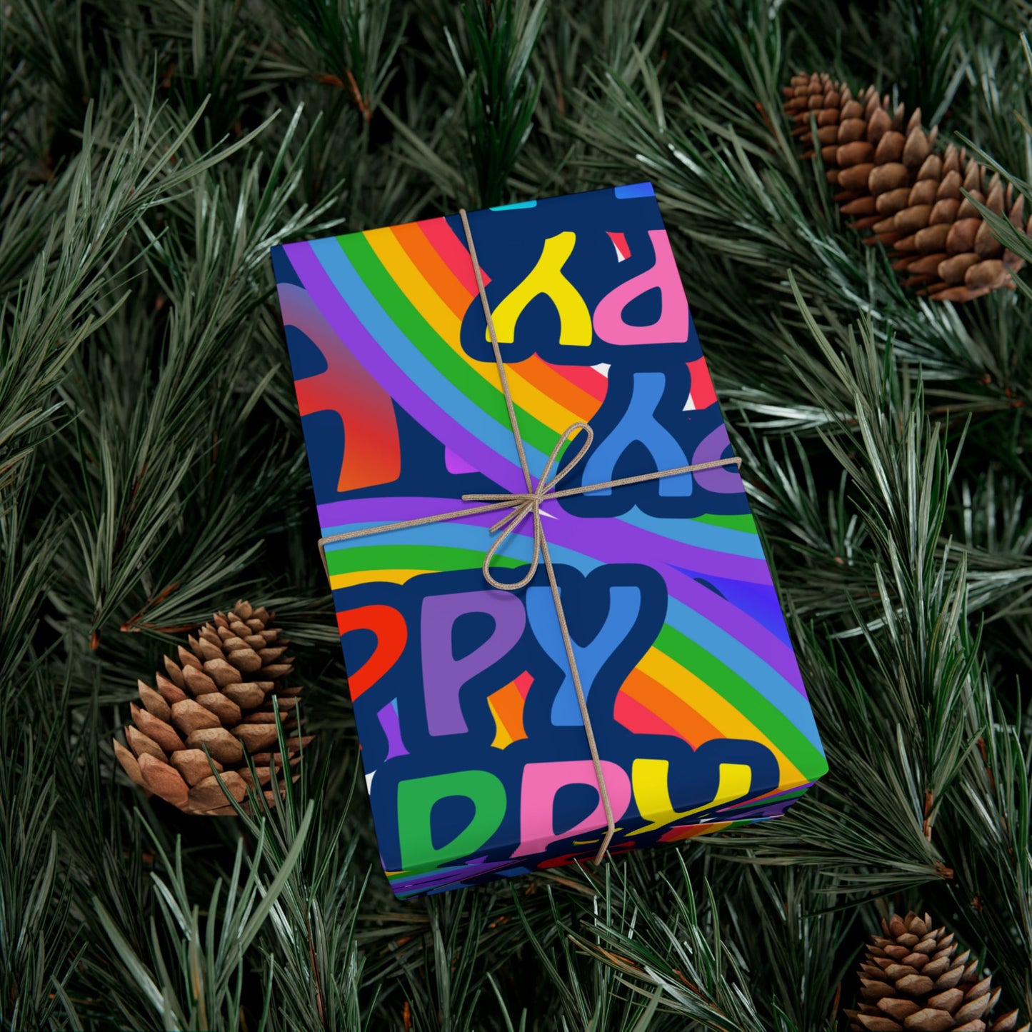 Happy Snappy Gay Rainbow Gift Wrap Paper