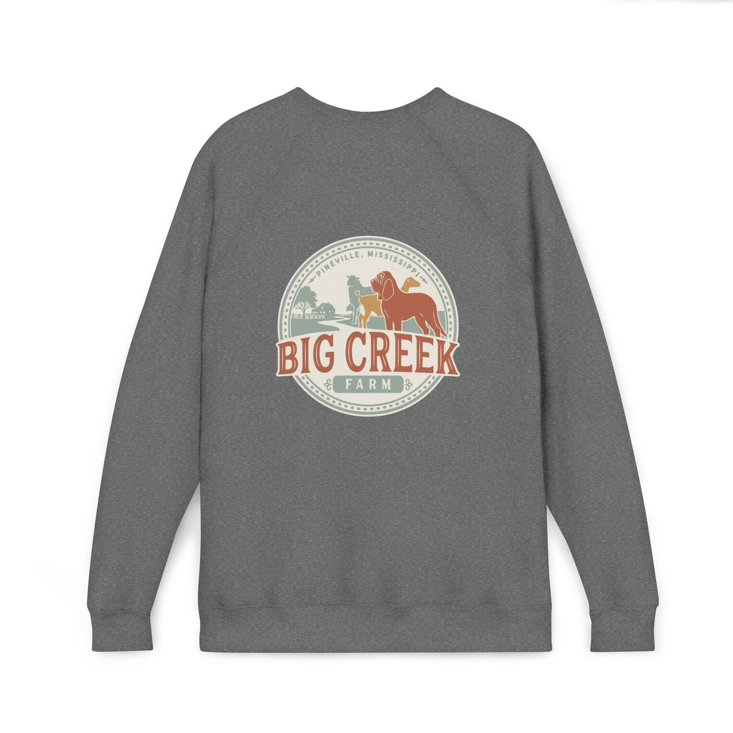 Big Creek Farm Unisex Raglan Sweatshirt