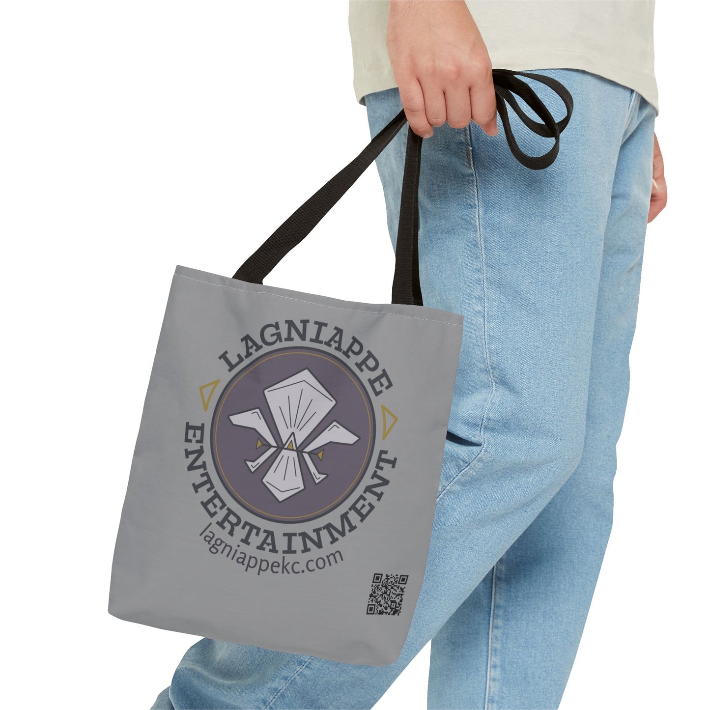 Lagniappe Entertainment Dark Color Logo Tote Bag