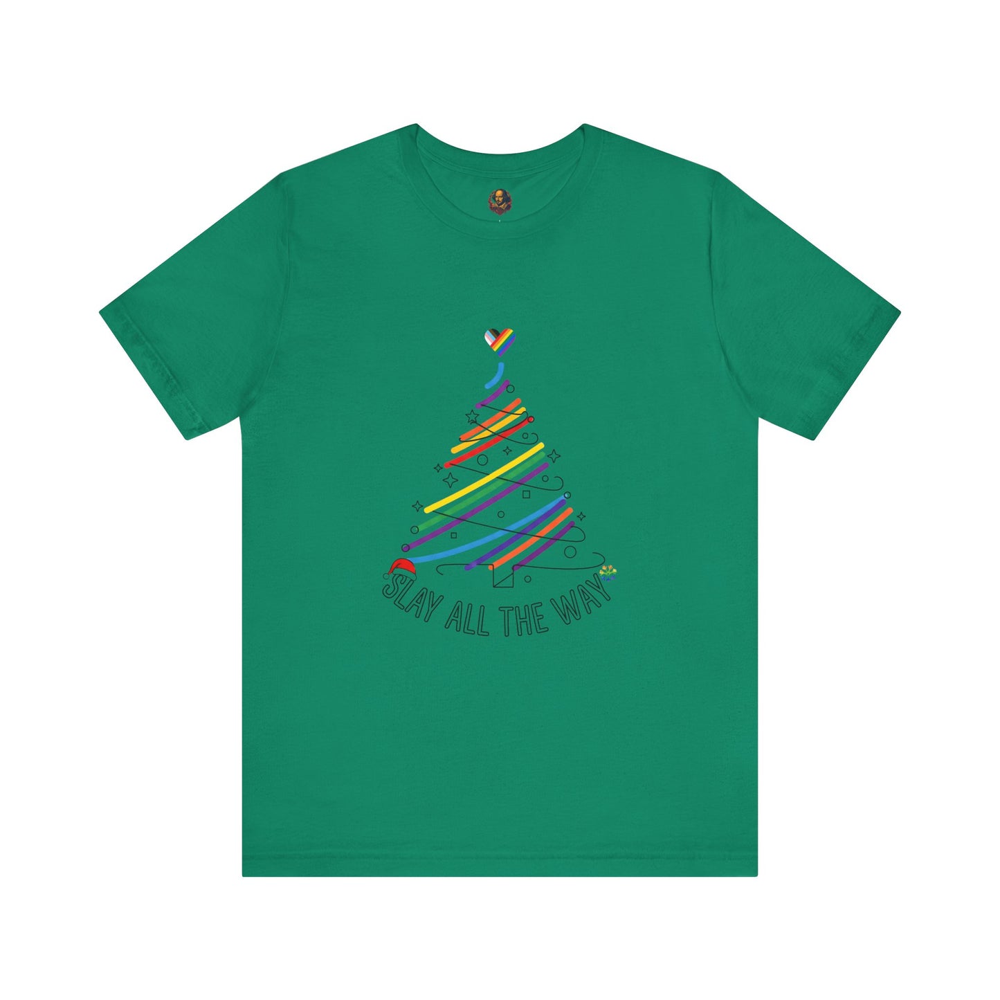 Slay All The Way Rainbow Christmas Unisex Tee