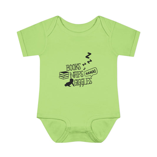 Books, Naps, Giggles Infant Onesie