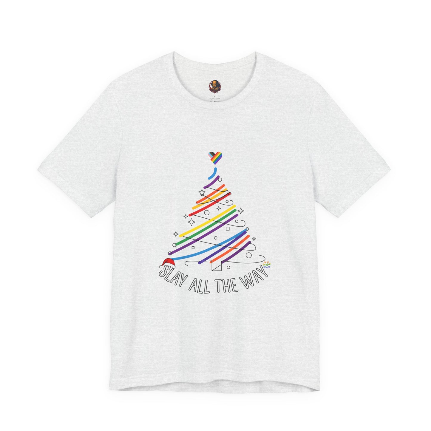 Slay All The Way Rainbow Christmas Unisex Tee