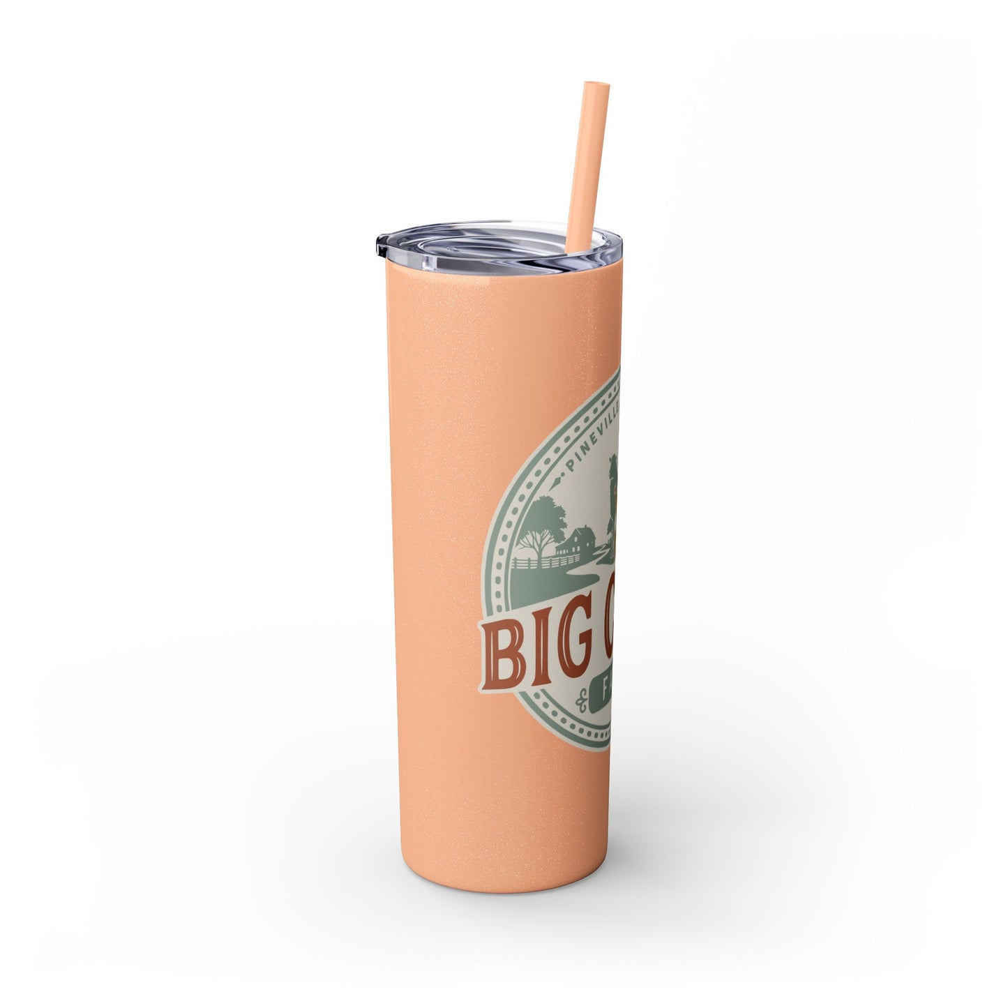 Big Creek Farm Skinny Tumbler with Straw, 20oz