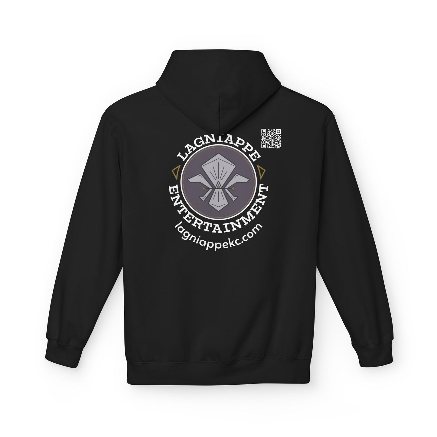 Lagniappe Entertainment Light Color Logo - Unisex Hoodie with Lagniappe Entertainment Design, Casual Streetwear, Gift for Music Lovers, Comfortable Layer, Festival Essential