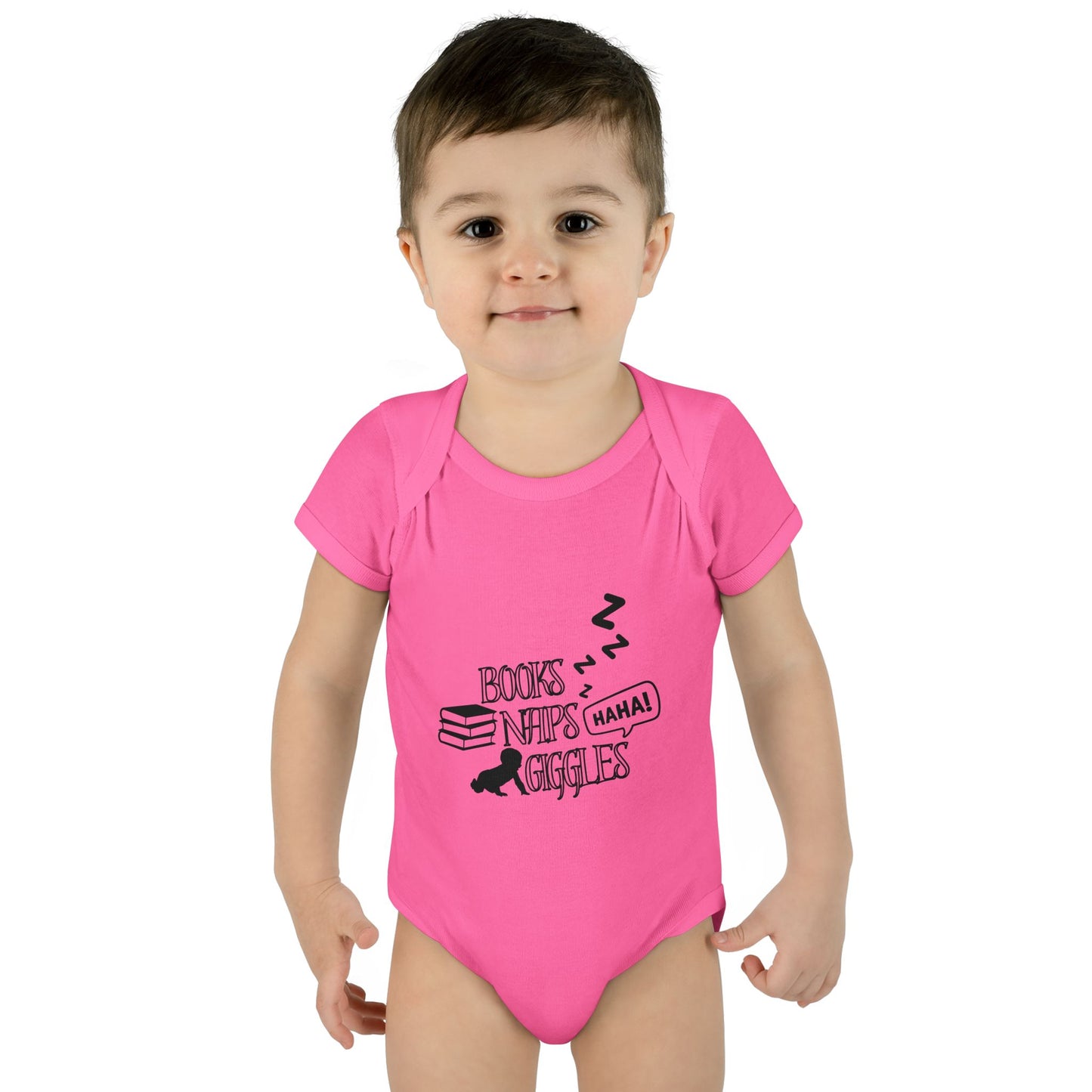 Books, Naps, Giggles Infant Onesie