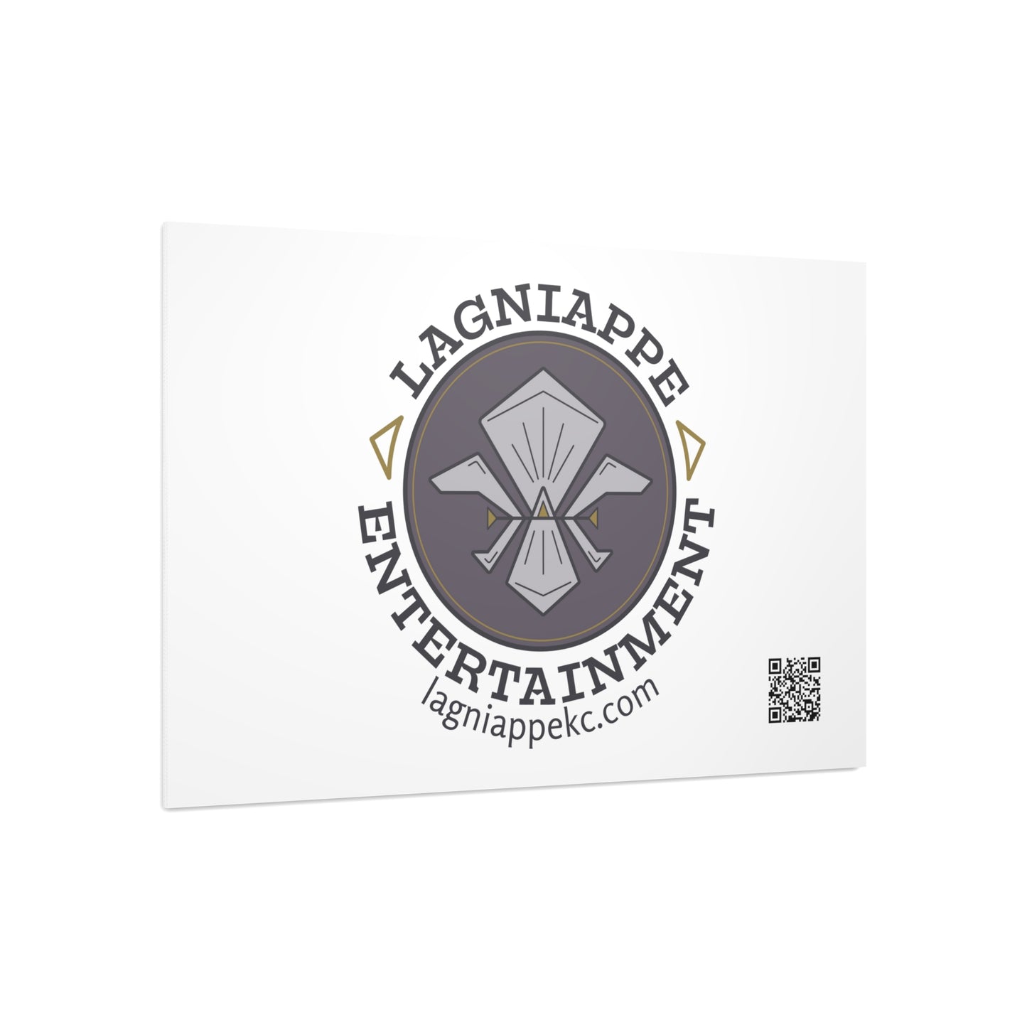 Lagniappe Entertainment Dark Color Logo Foam Board