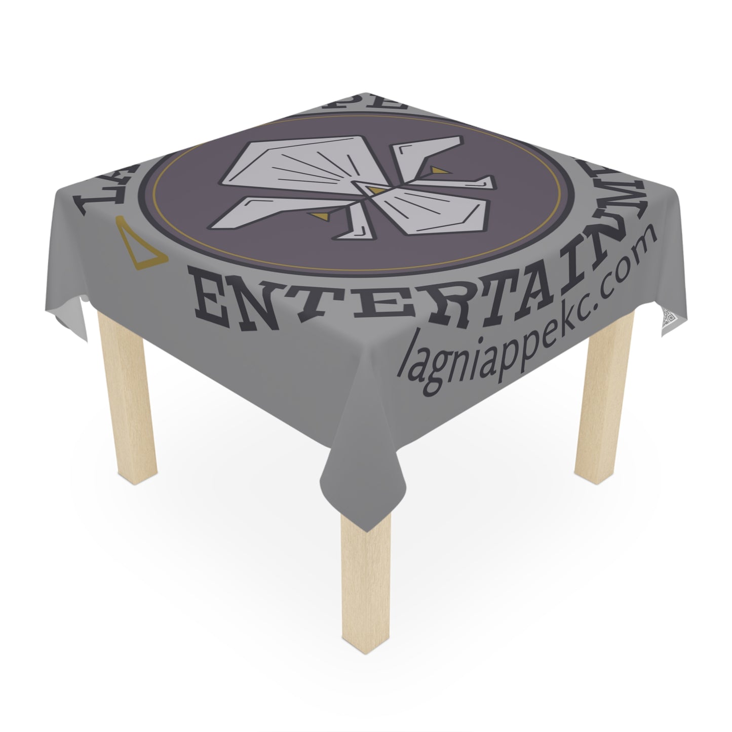 Lagniappe Entertainment Large Dark Color Logo Tablecloth