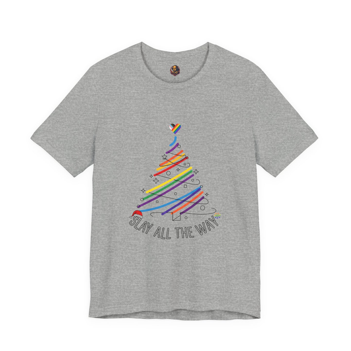 Slay All The Way Rainbow Christmas Unisex Tee