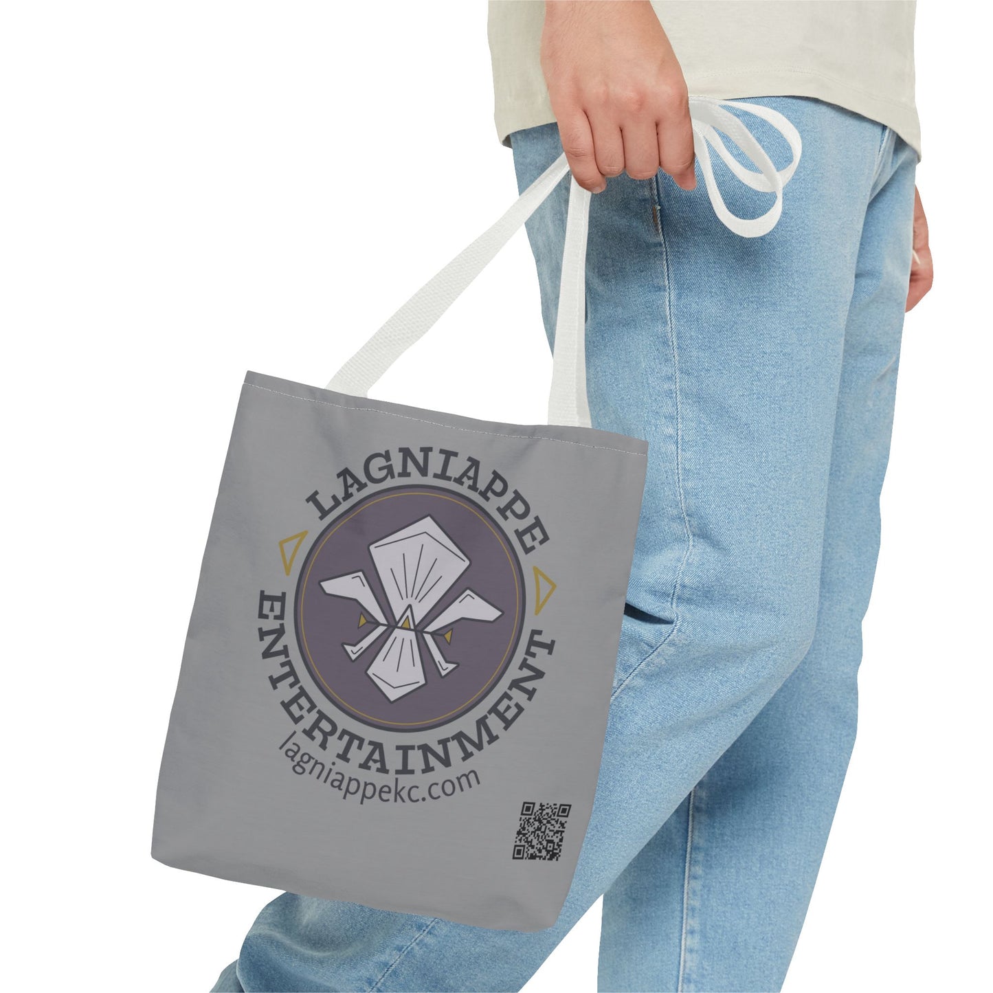 Lagniappe Entertainment Dark Color Logo Tote Bag
