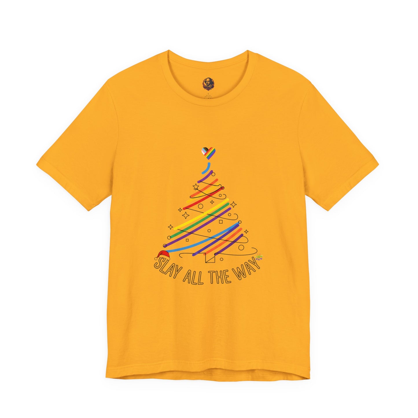 Slay All The Way Rainbow Christmas Unisex Tee