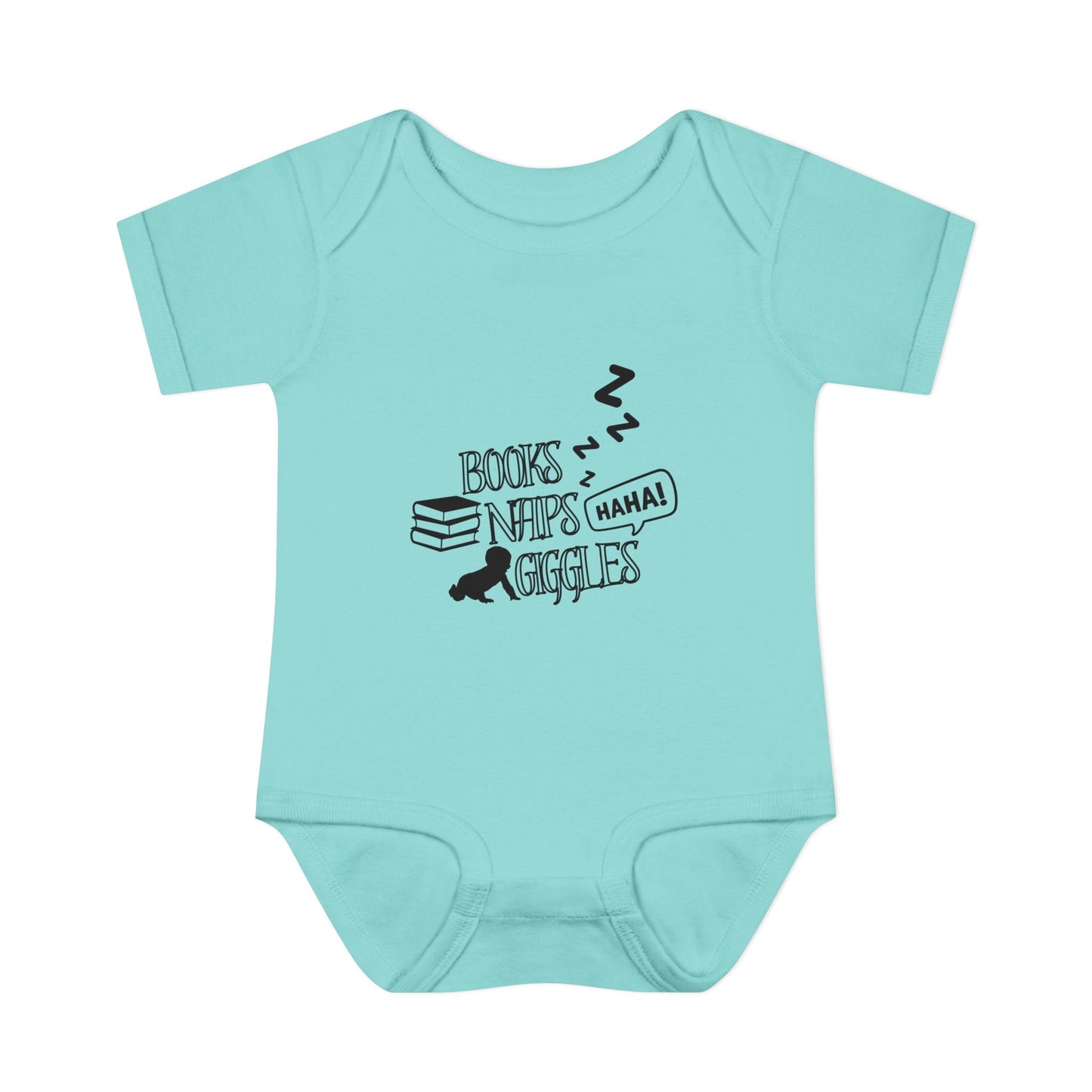 Books, Naps, Giggles Infant Onesie