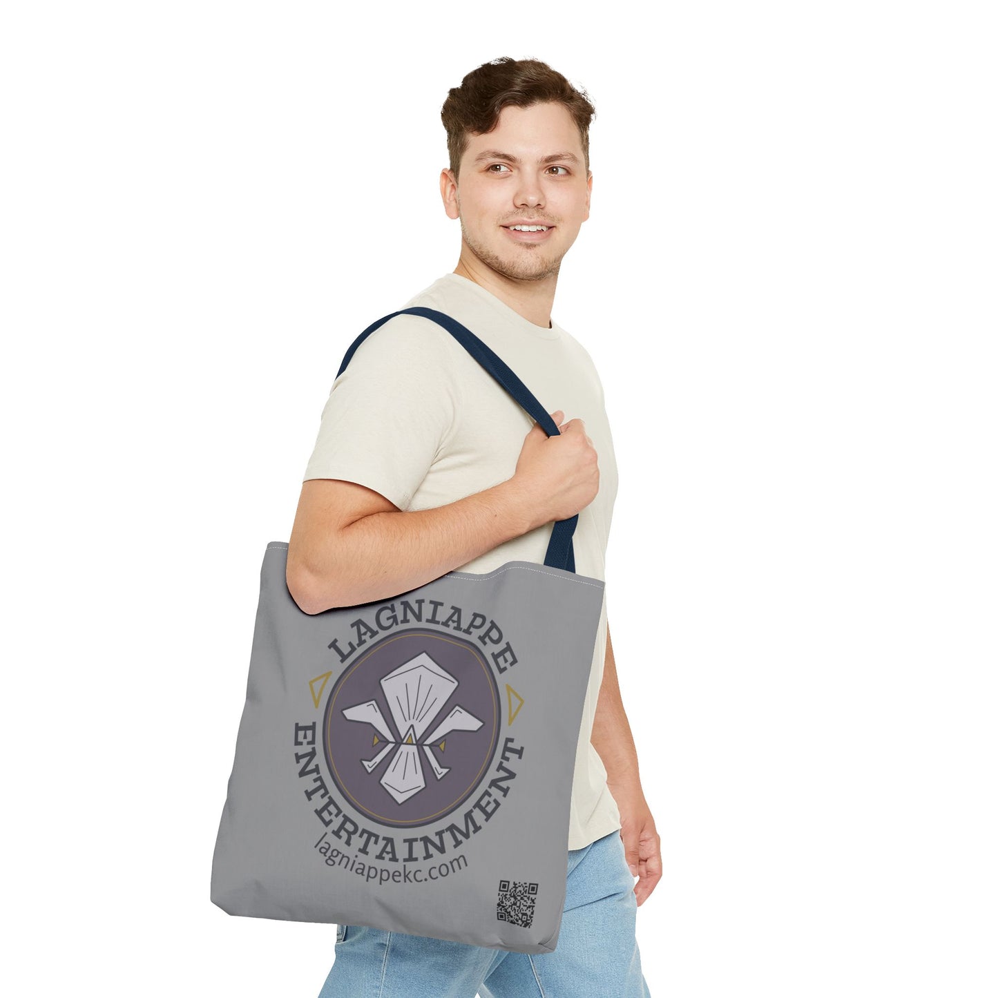 Lagniappe Entertainment Dark Color Logo Tote Bag