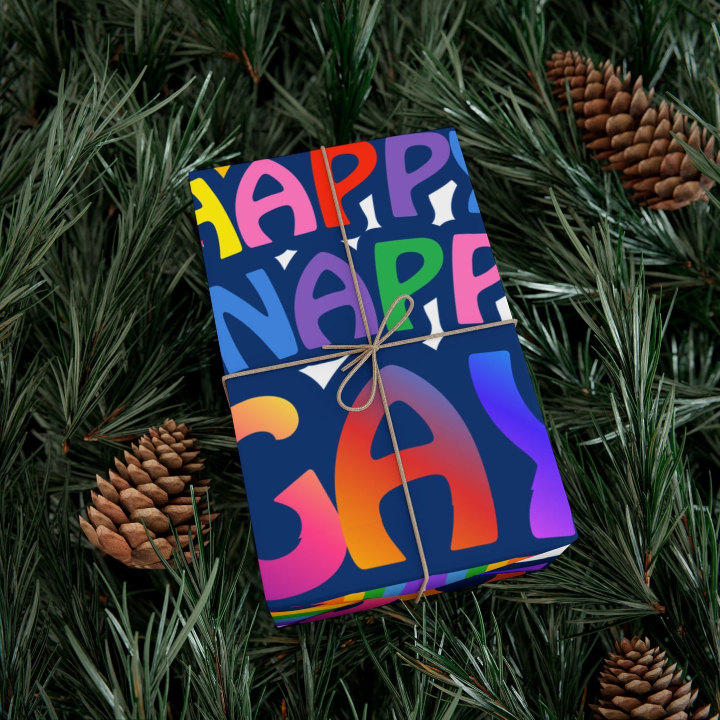 Happy Snappy Gay Rainbow Gift Wrap Paper