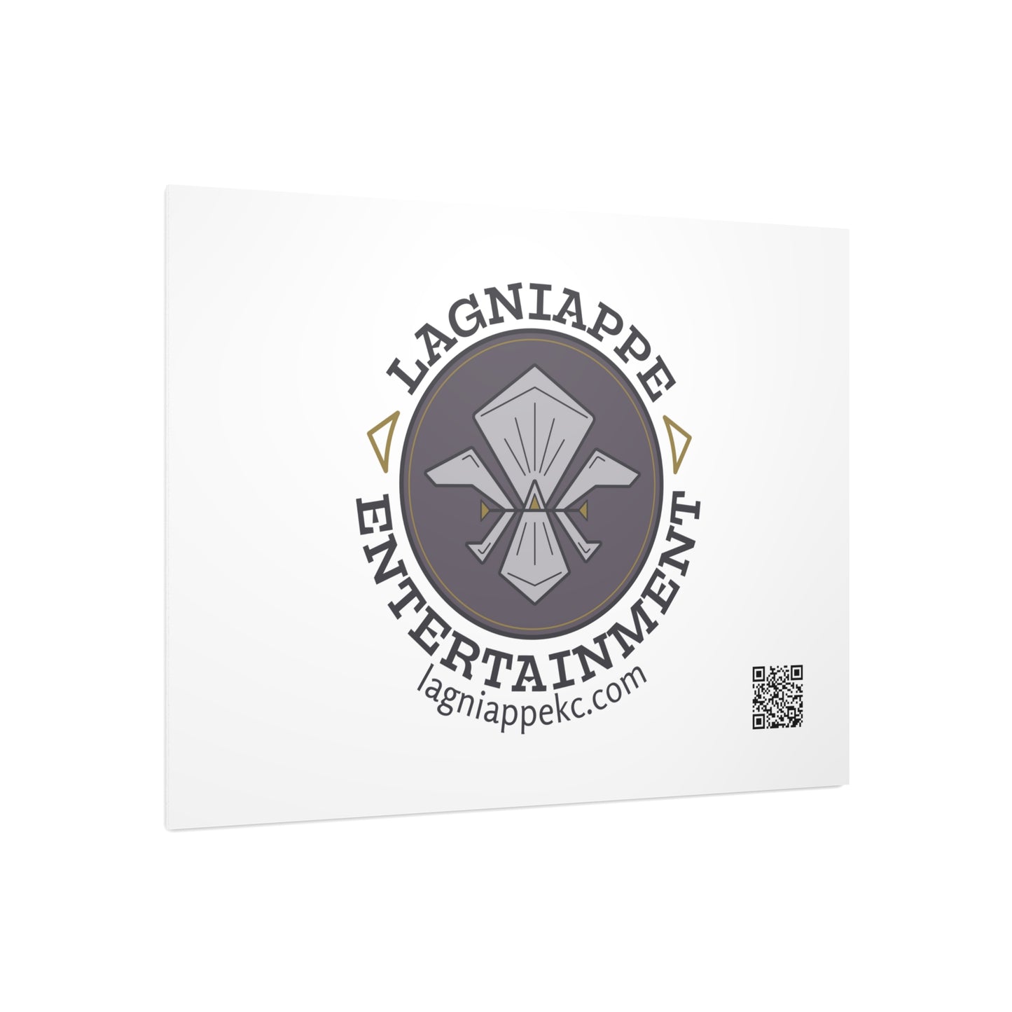 Lagniappe Entertainment Dark Color Logo Foam Board