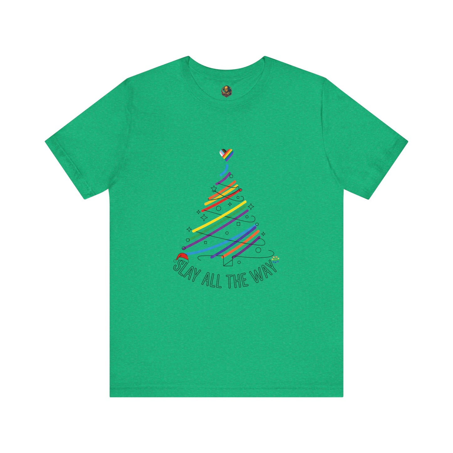 Slay All The Way Rainbow Christmas Unisex Tee