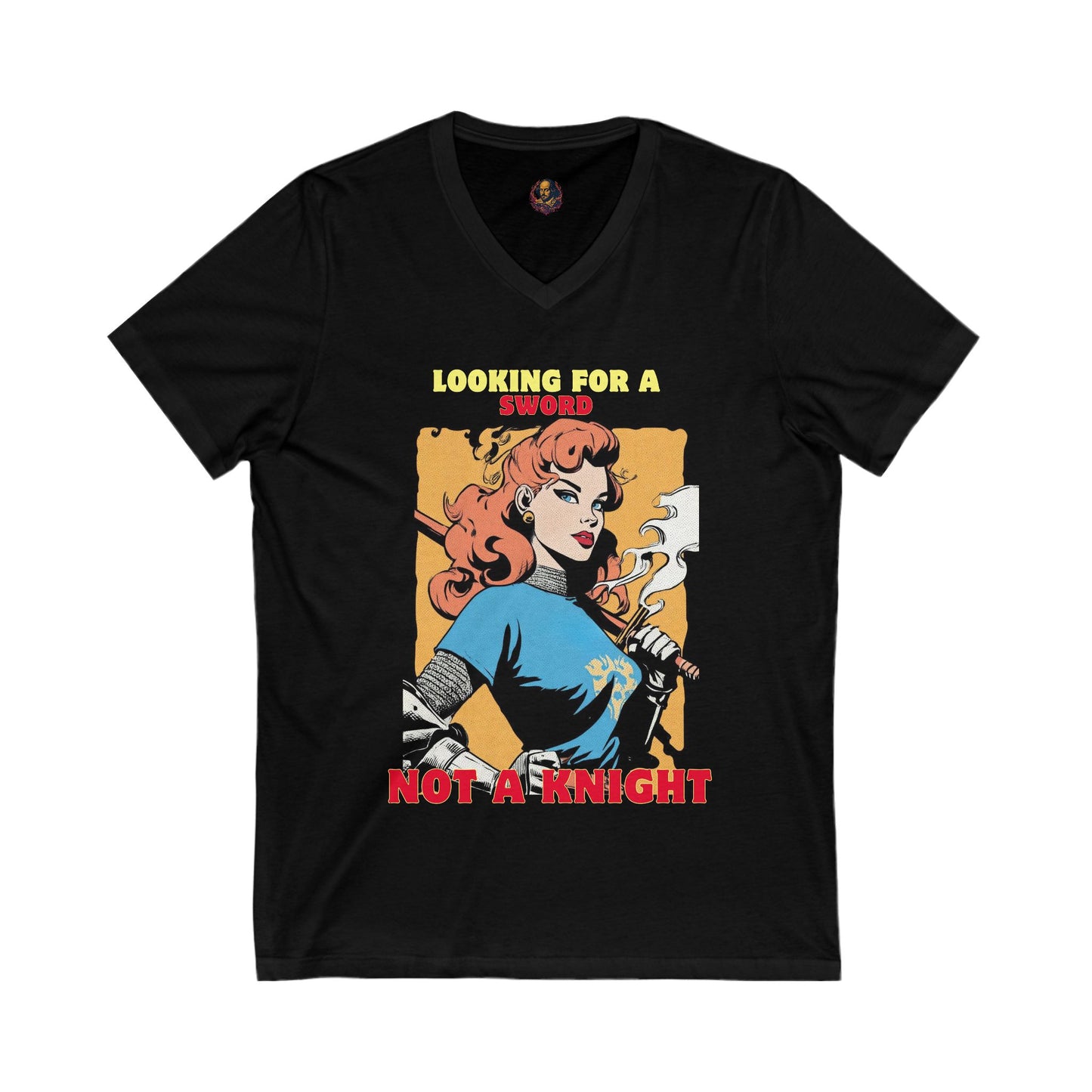 Looking for a Sword Not a Knight Unisex V-Neck Tee