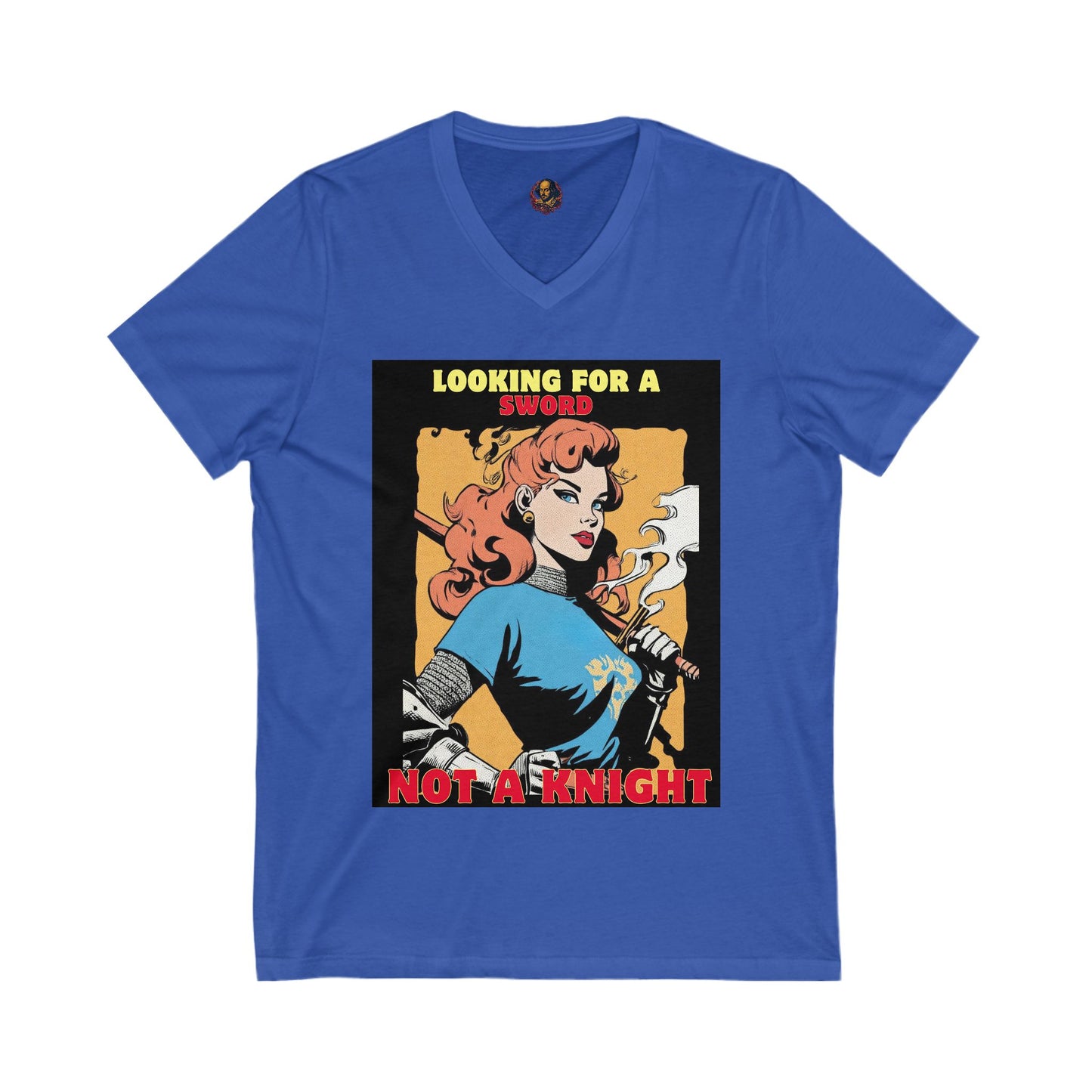 Looking for a Sword Not a Knight Unisex V-Neck Tee