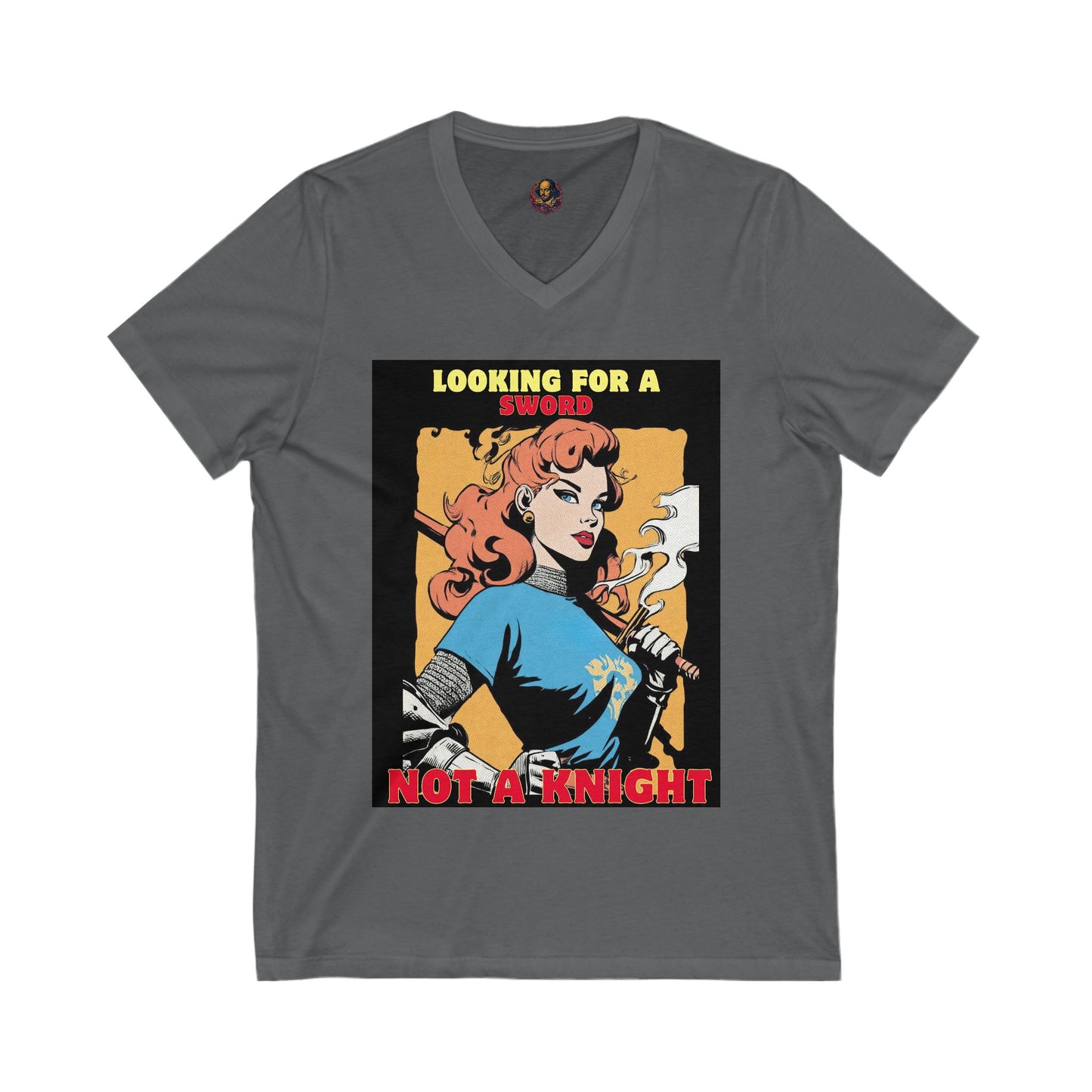 Looking for a Sword Not a Knight Unisex V-Neck Tee