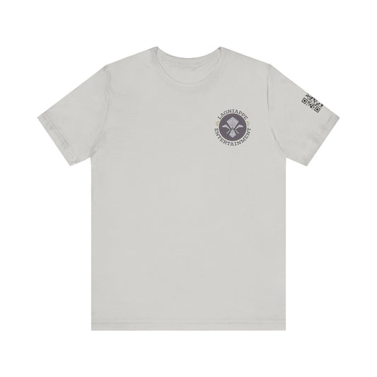Lagniappe Entertainment Dark Color Logo - Unisex Jersey Tee, Casual Tee, Graphic T-Shirt, Unique Gift, Birthday Gift, Music Festival Apparel