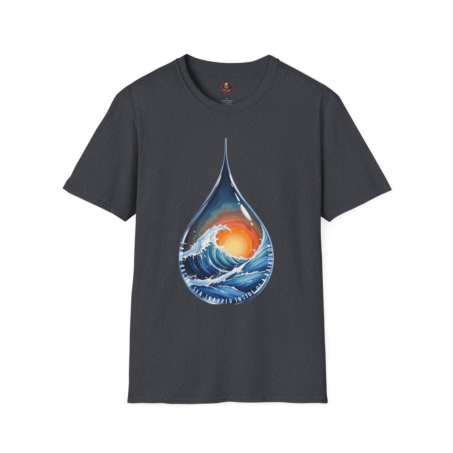 Raging Sea Trapped Inside a Raindrop Unisex Tee
