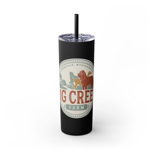Big Creek Farm Skinny Tumbler with Straw, 20oz