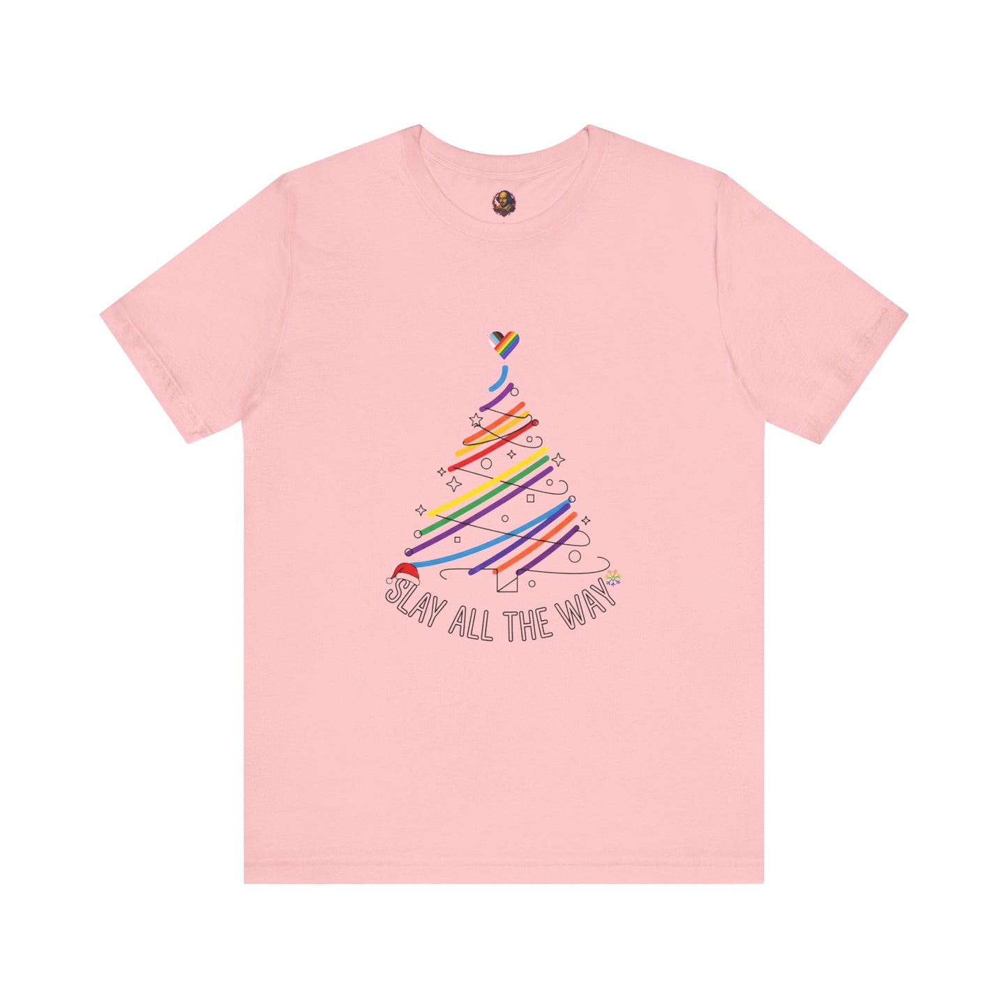 Slay All The Way Rainbow Christmas Unisex Tee