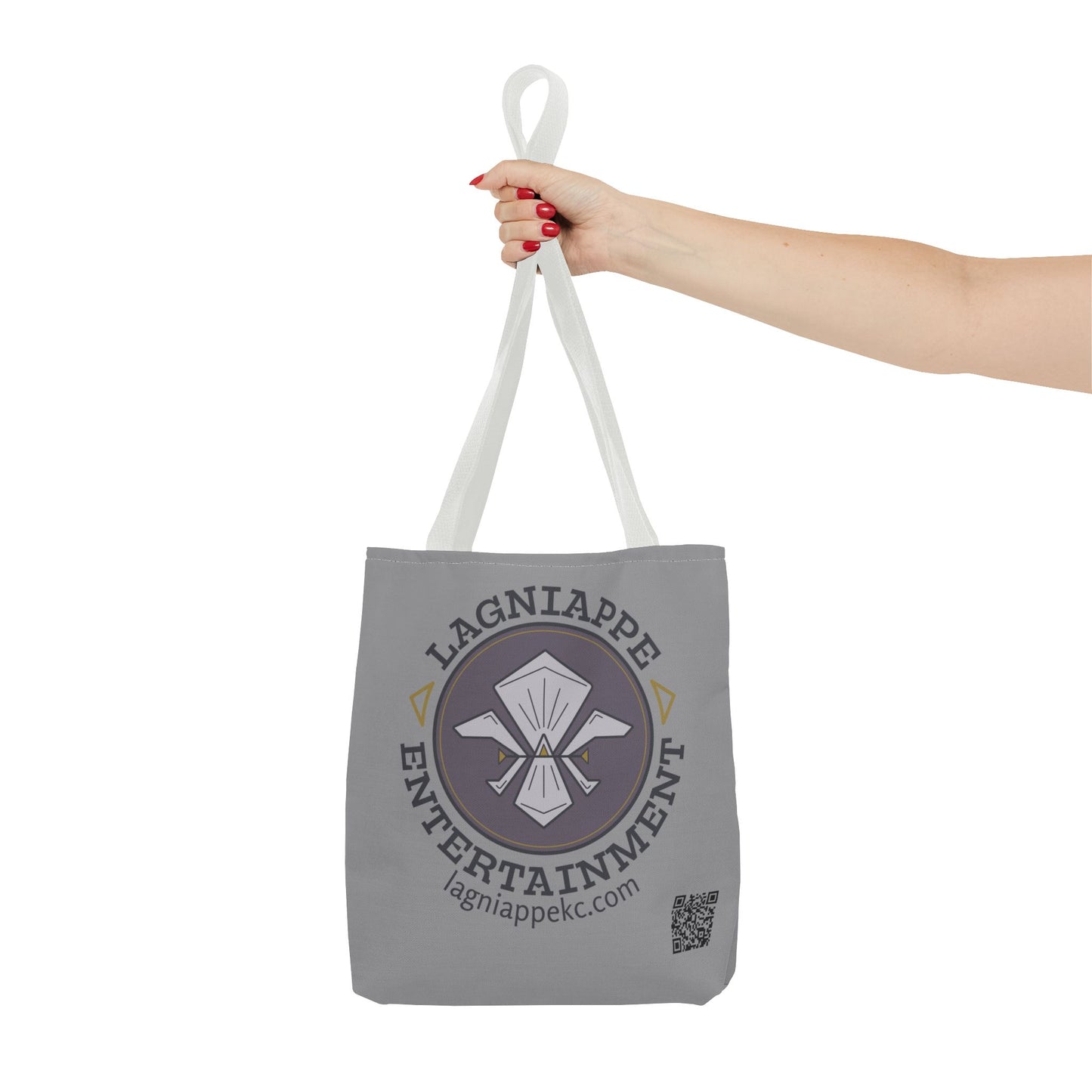 Lagniappe Entertainment Dark Color Logo Tote Bag