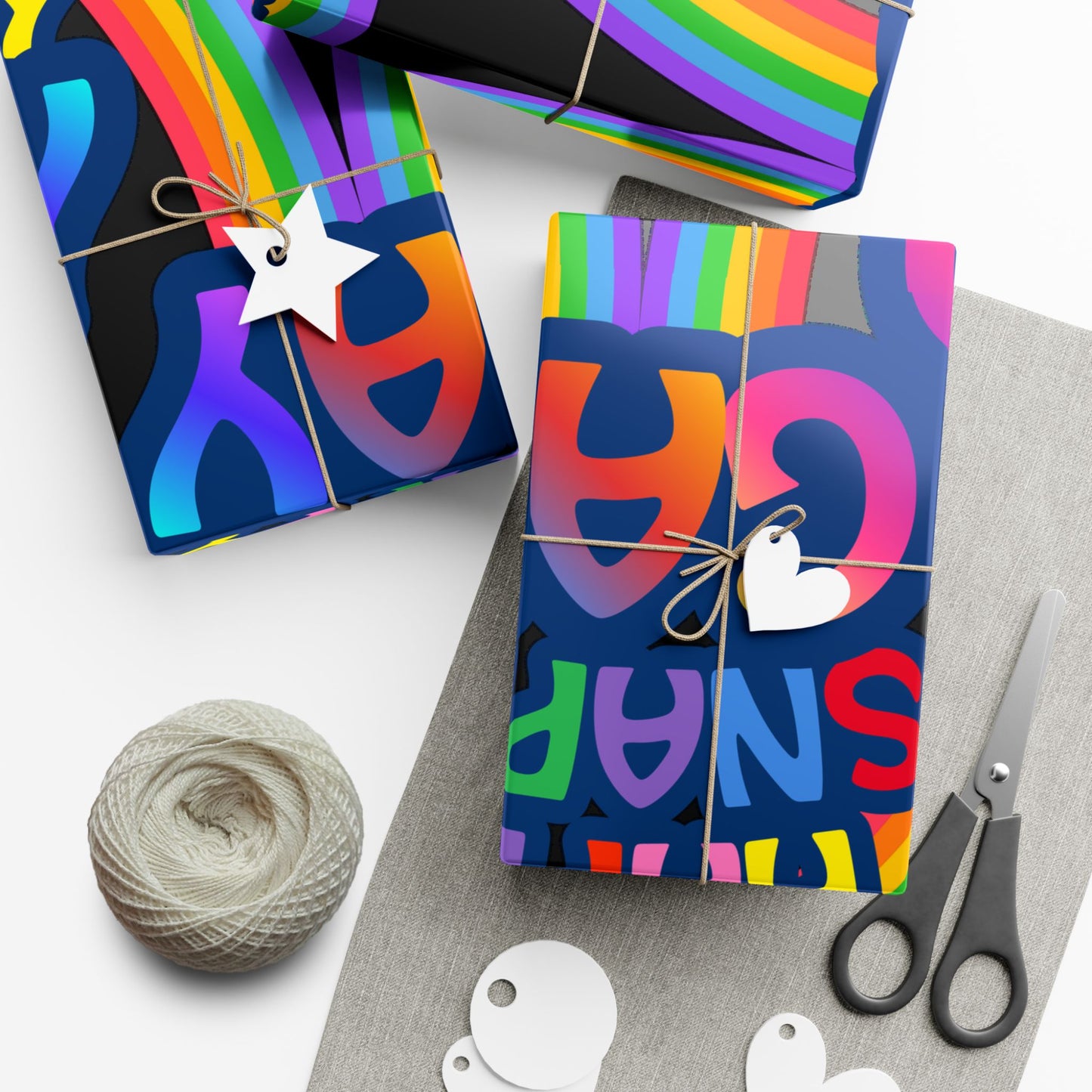 Happy Snappy Gay Rainbow Gift Wrap Paper