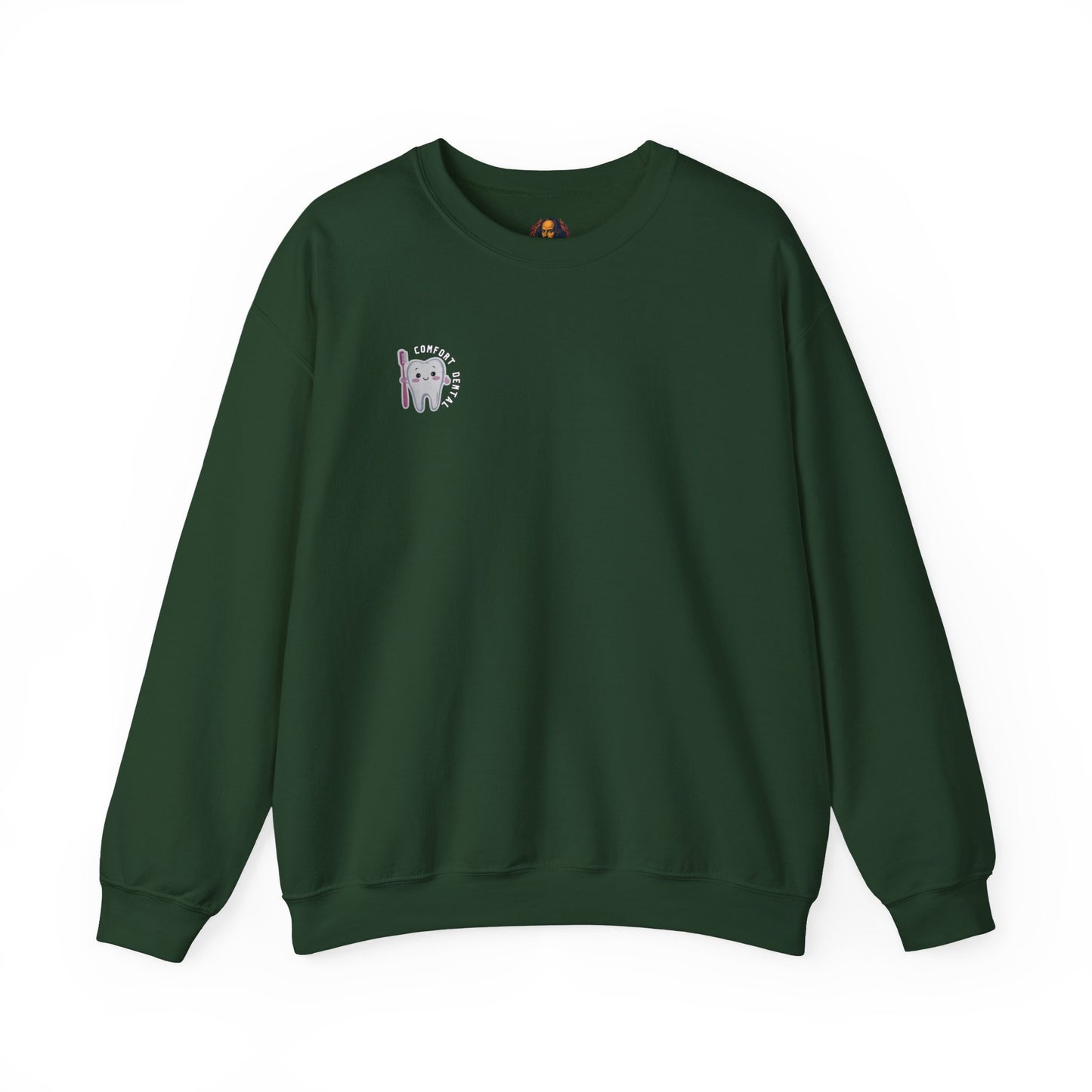 Comfort Dental Pocket and Back Logo Crewneck Sweatshirt Unisex