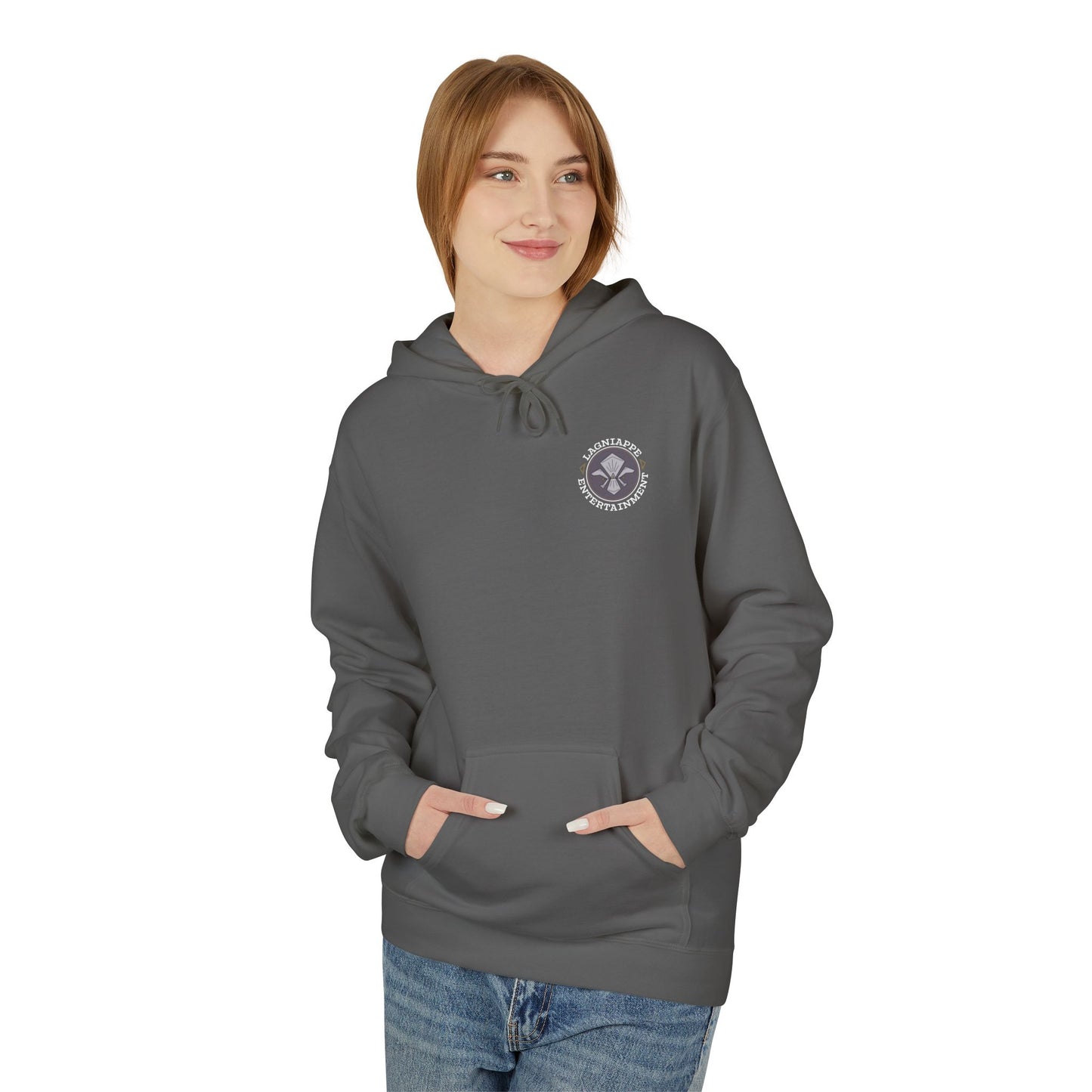 Lagniappe Entertainment Light Color Logo - Unisex Hoodie with Lagniappe Entertainment Design, Casual Streetwear, Gift for Music Lovers, Comfortable Layer, Festival Essential