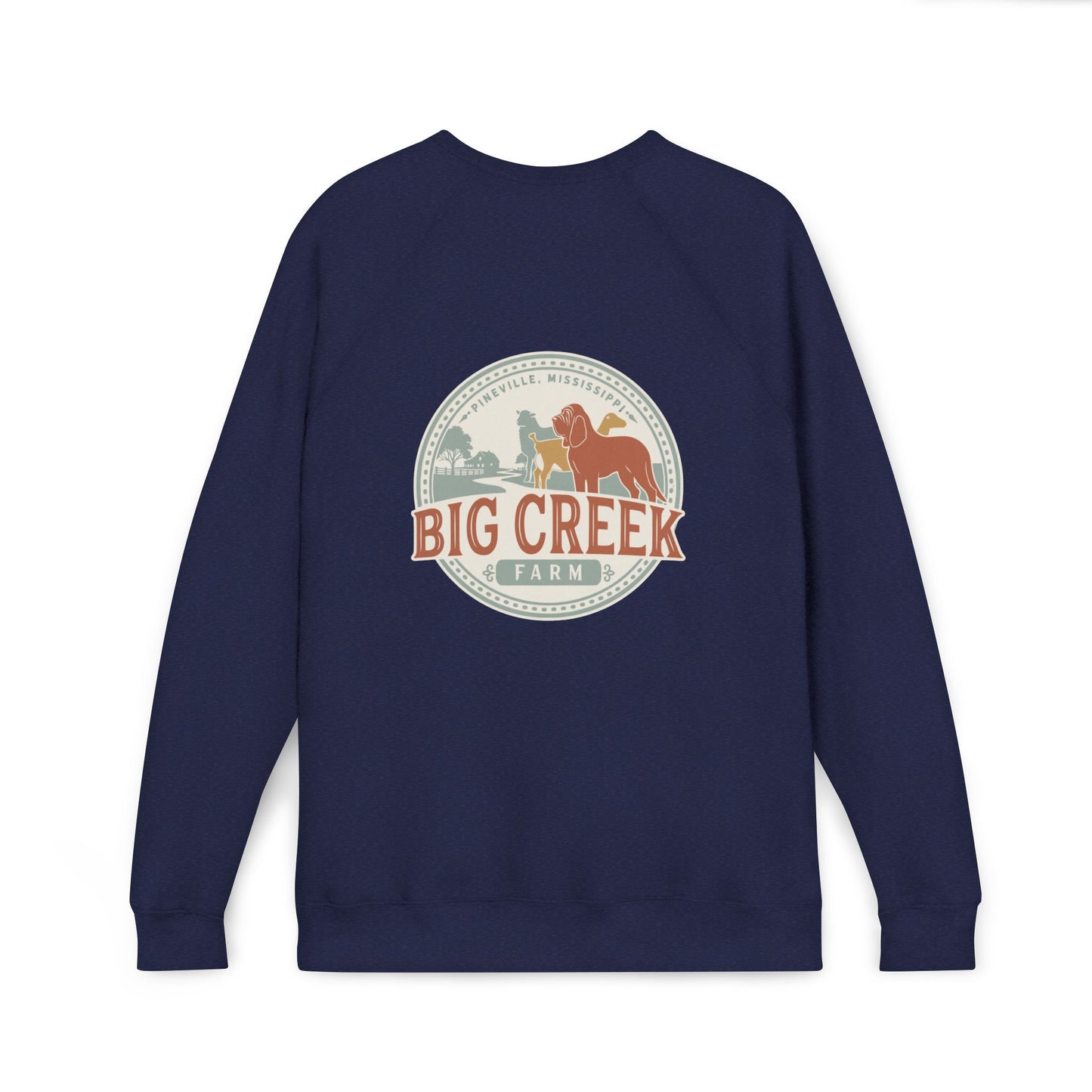 Big Creek Farm Unisex Raglan Sweatshirt