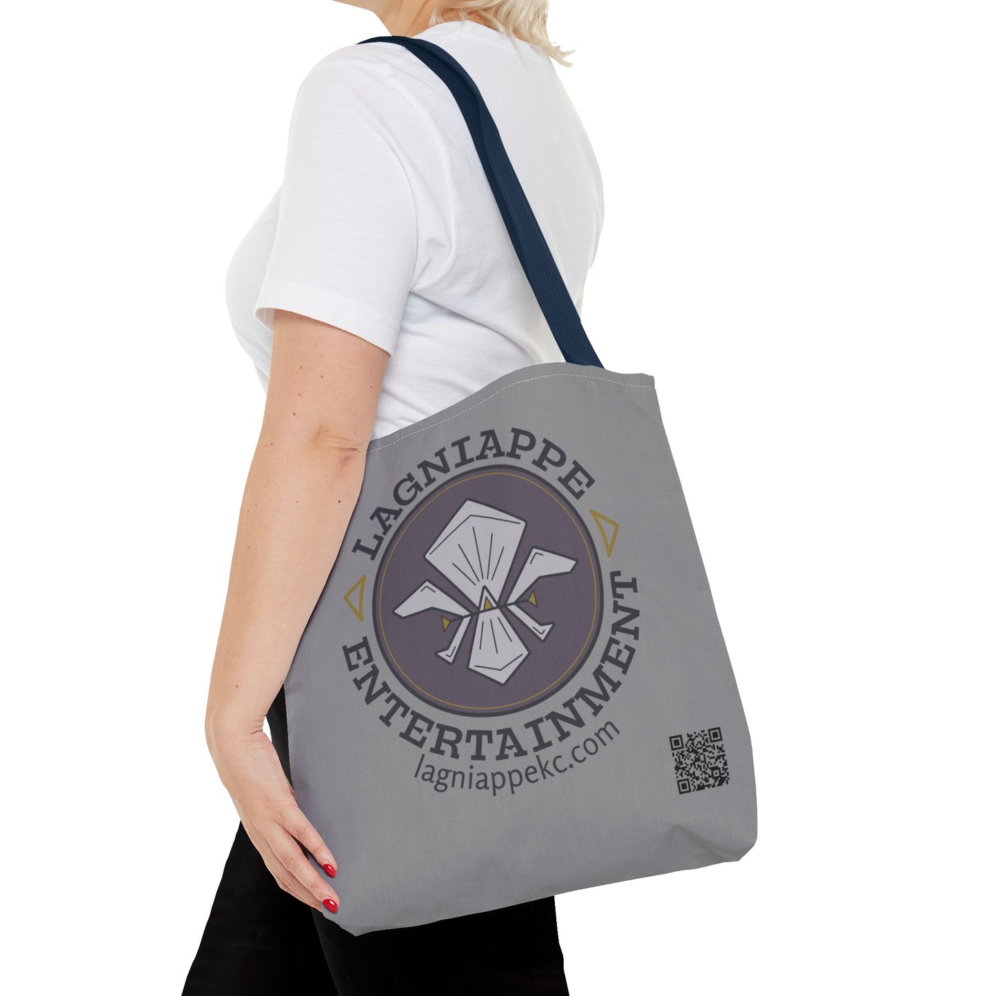 Lagniappe Entertainment Dark Color Logo Tote Bag