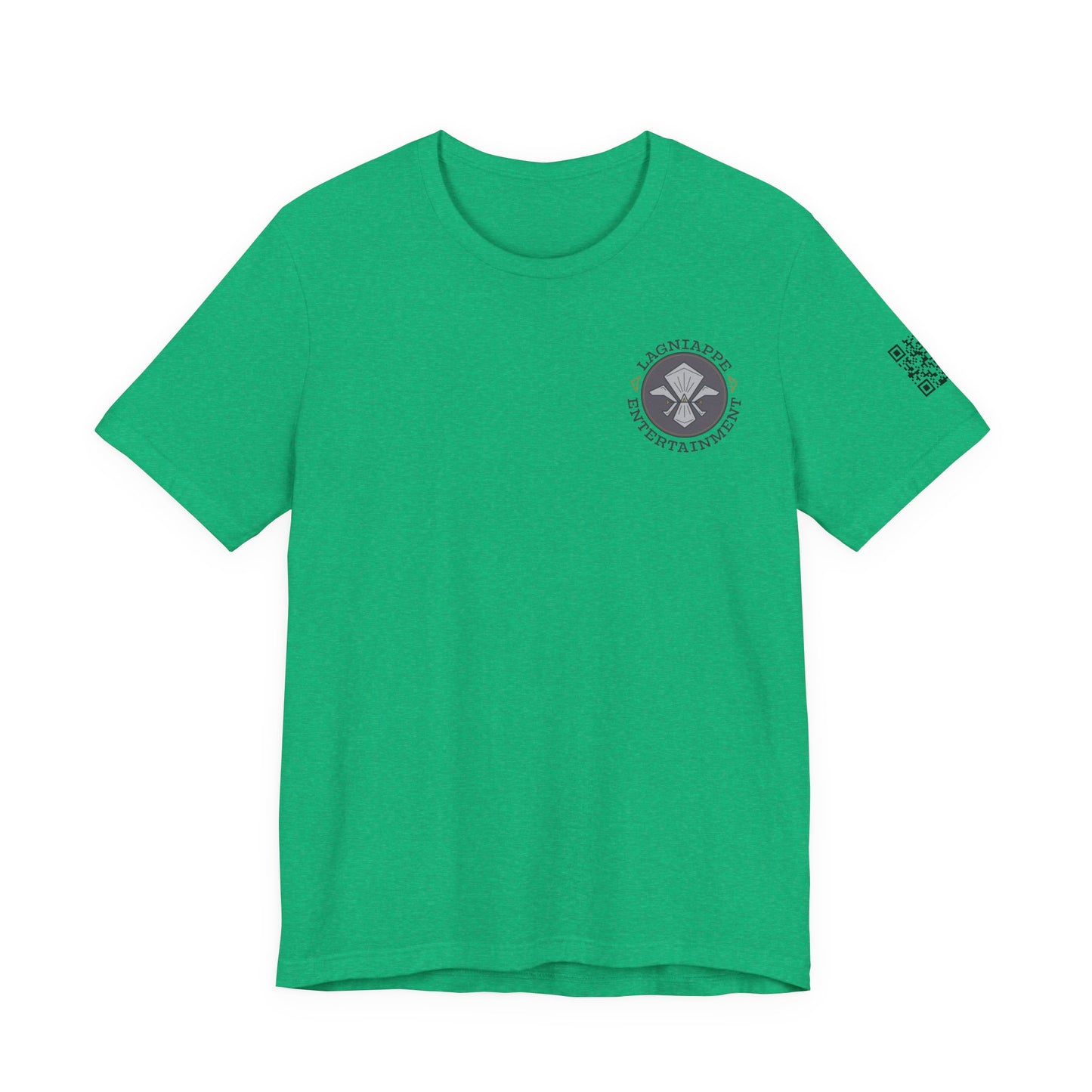 Lagniappe Entertainment Dark Color Logo - Unisex Jersey Tee, Casual Tee, Graphic T-Shirt, Unique Gift, Birthday Gift, Music Festival Apparel