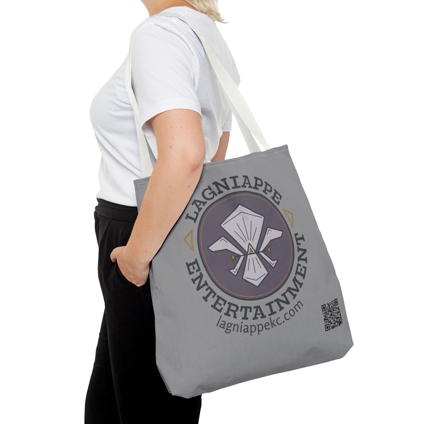 Lagniappe Entertainment Dark Color Logo Tote Bag