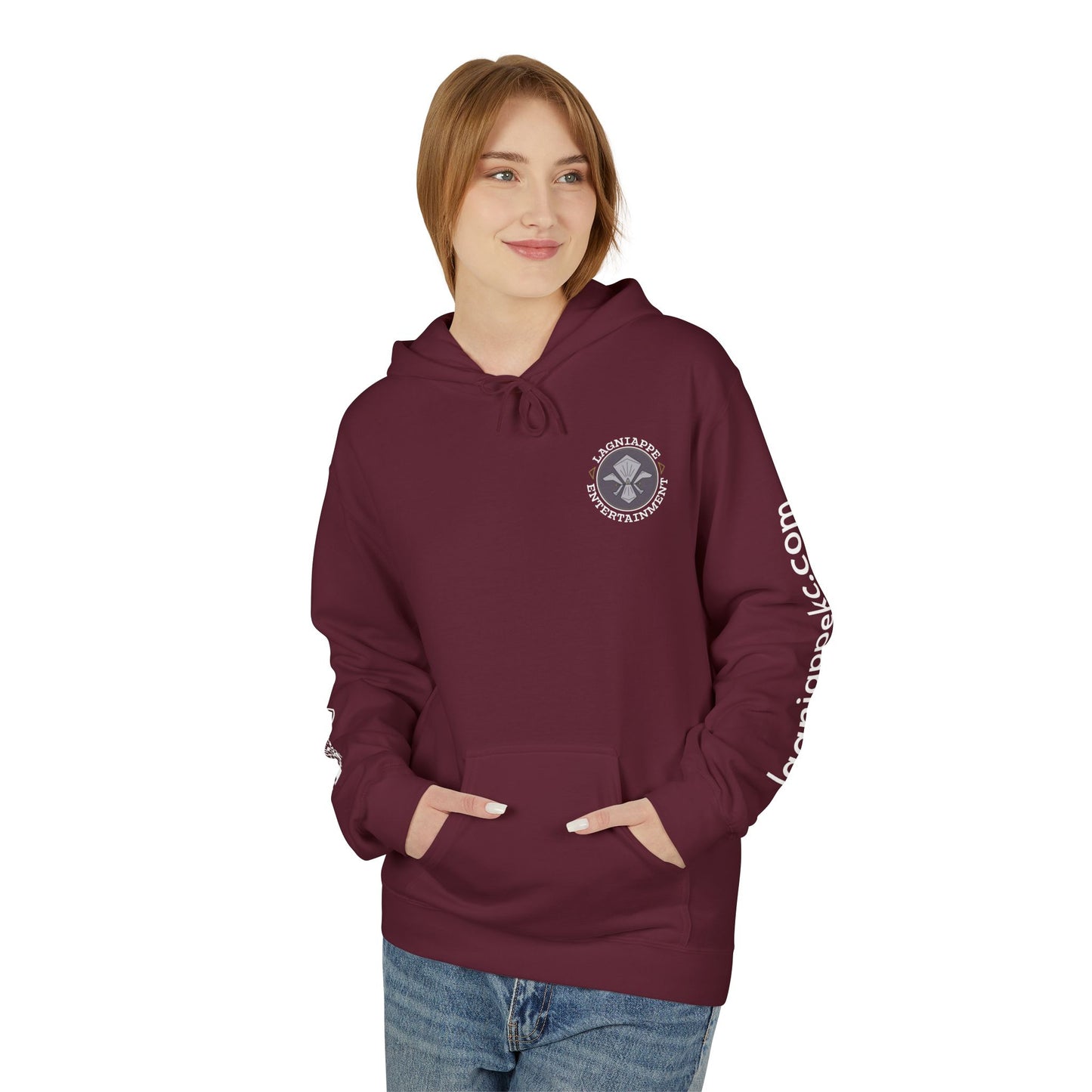 Lagniappe Entertainment Light Color Logo - Unisex Hoodie with Lagniappe Entertainment Design, Casual Streetwear, Gift for Music Lovers, Comfortable Layer, Festival Essential