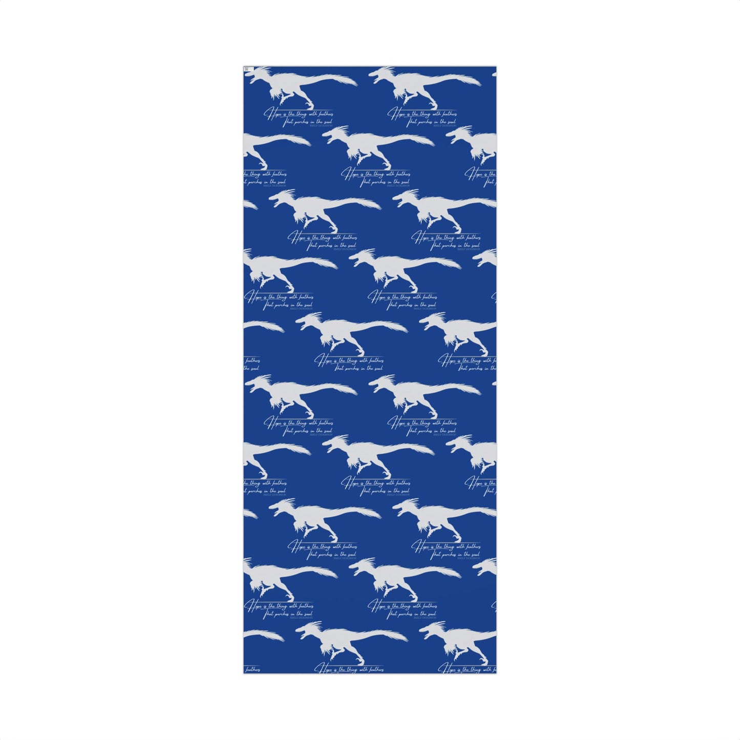 Hope is the Thing with Feathers - Velociraptor Gift Wrap Paper