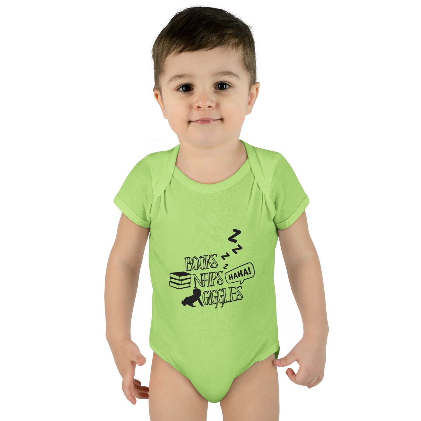 Books, Naps, Giggles Infant Onesie