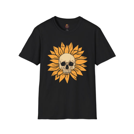 Skull Sunflower Softstyle Unisex Tee