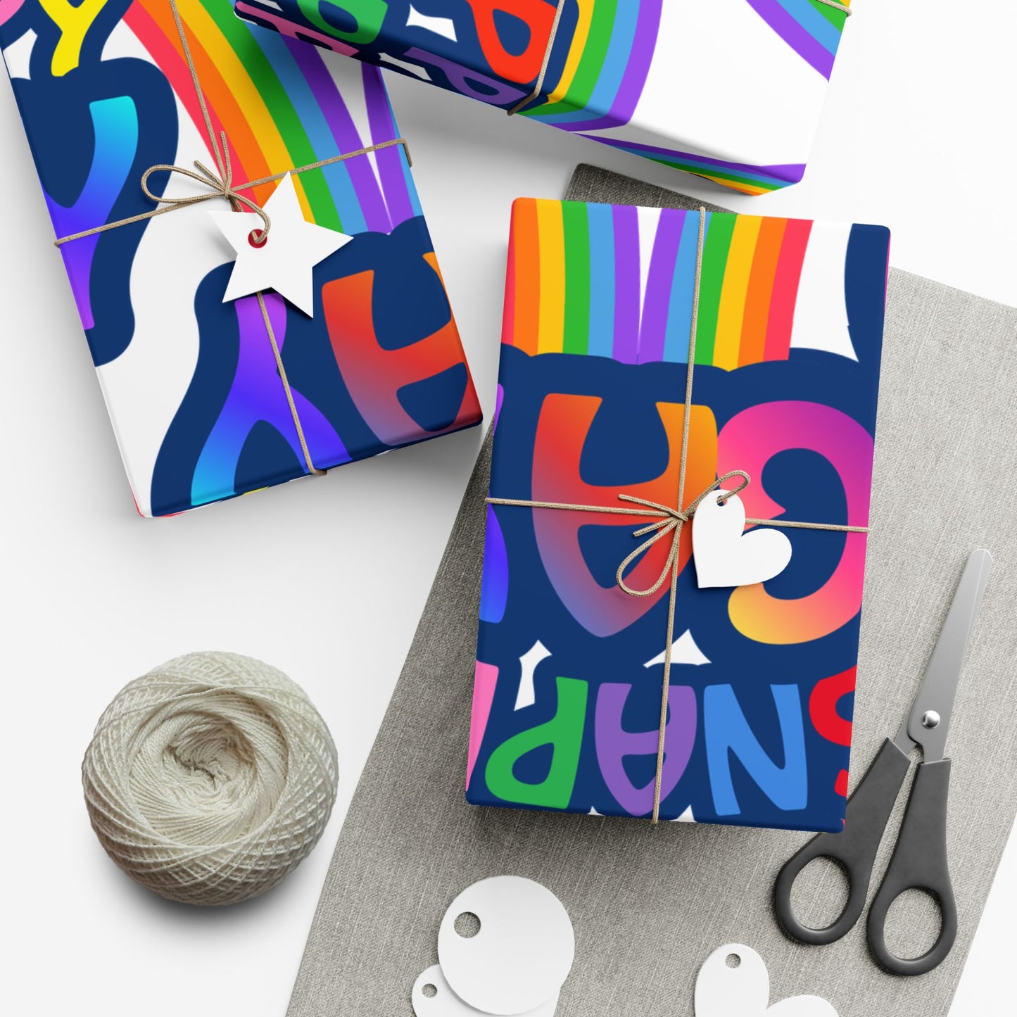 Happy Snappy Gay Rainbow Gift Wrap Paper