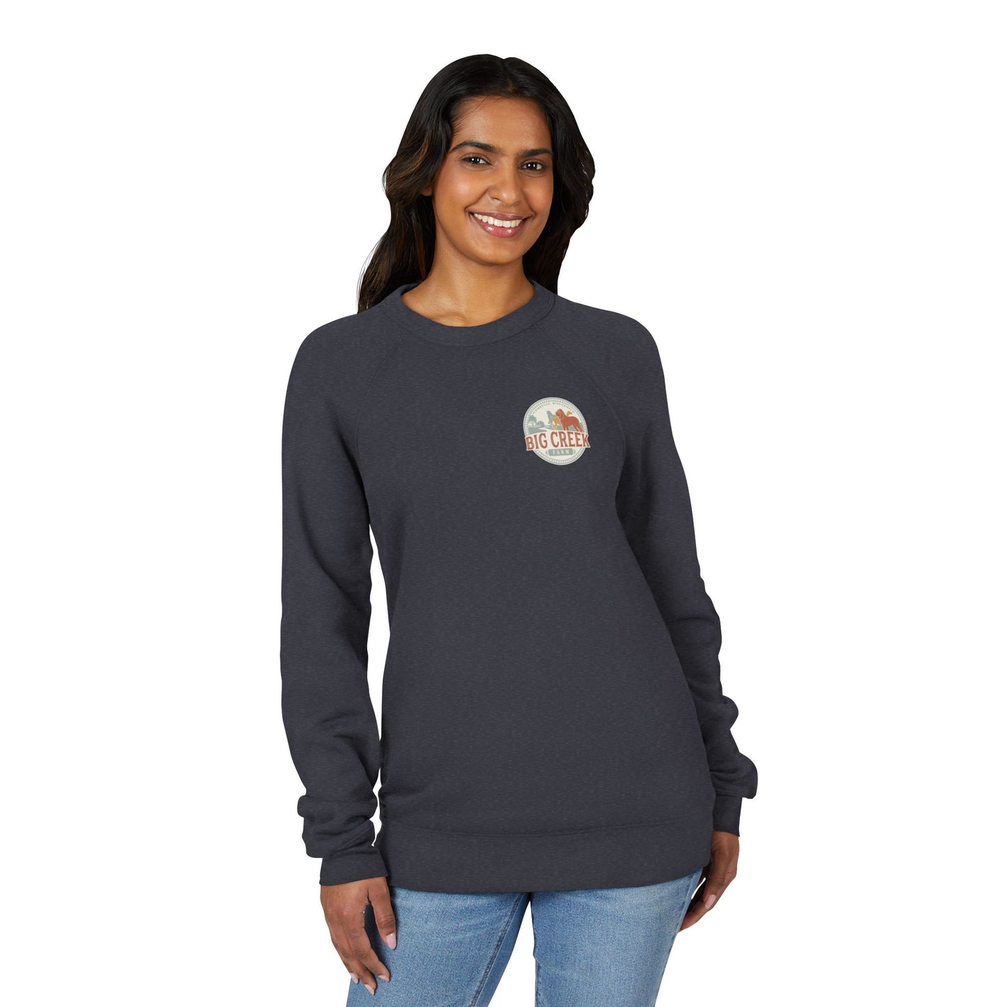 Big Creek Farm Unisex Raglan Sweatshirt