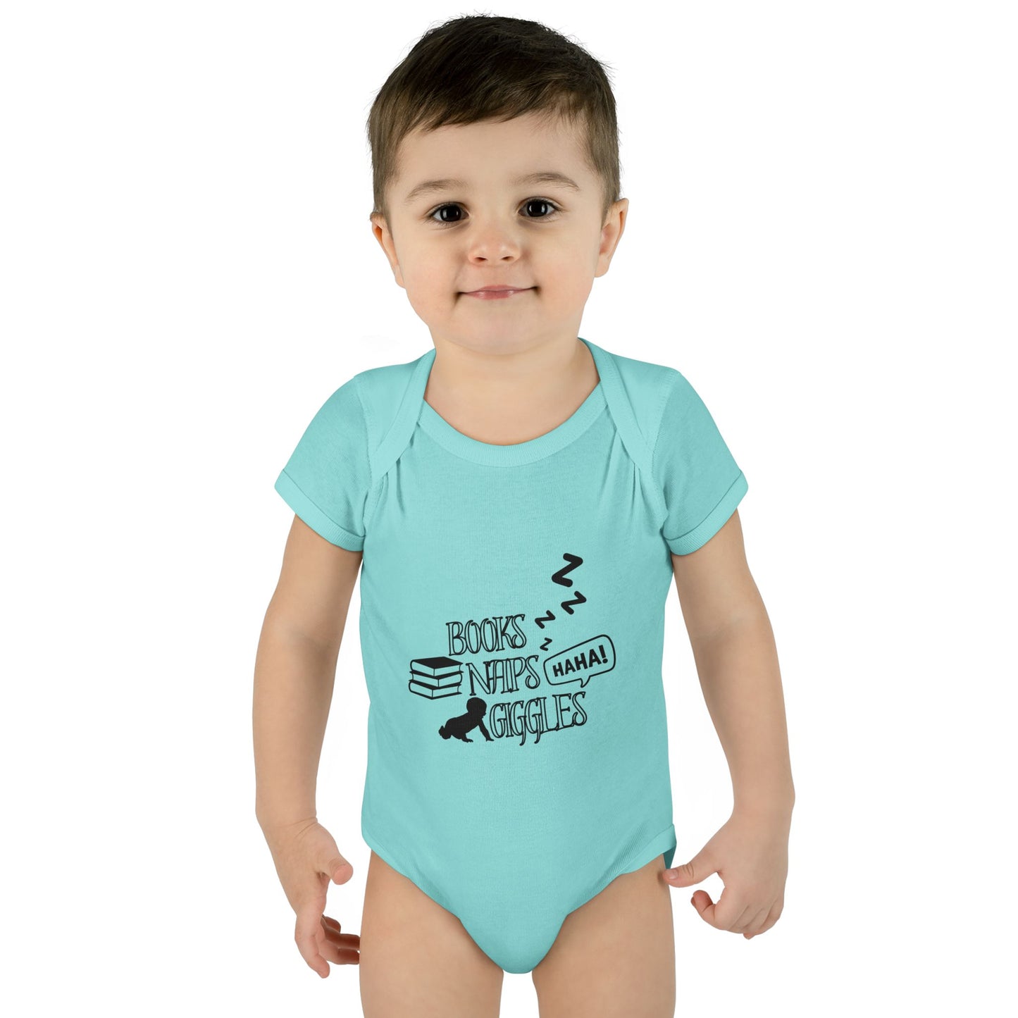 Books, Naps, Giggles Infant Onesie