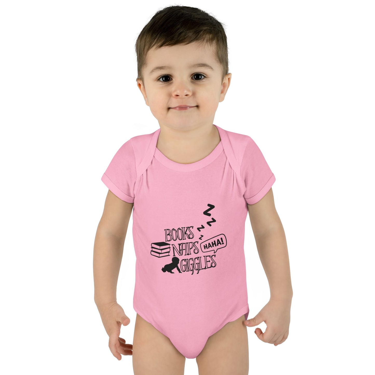 Books, Naps, Giggles Infant Onesie